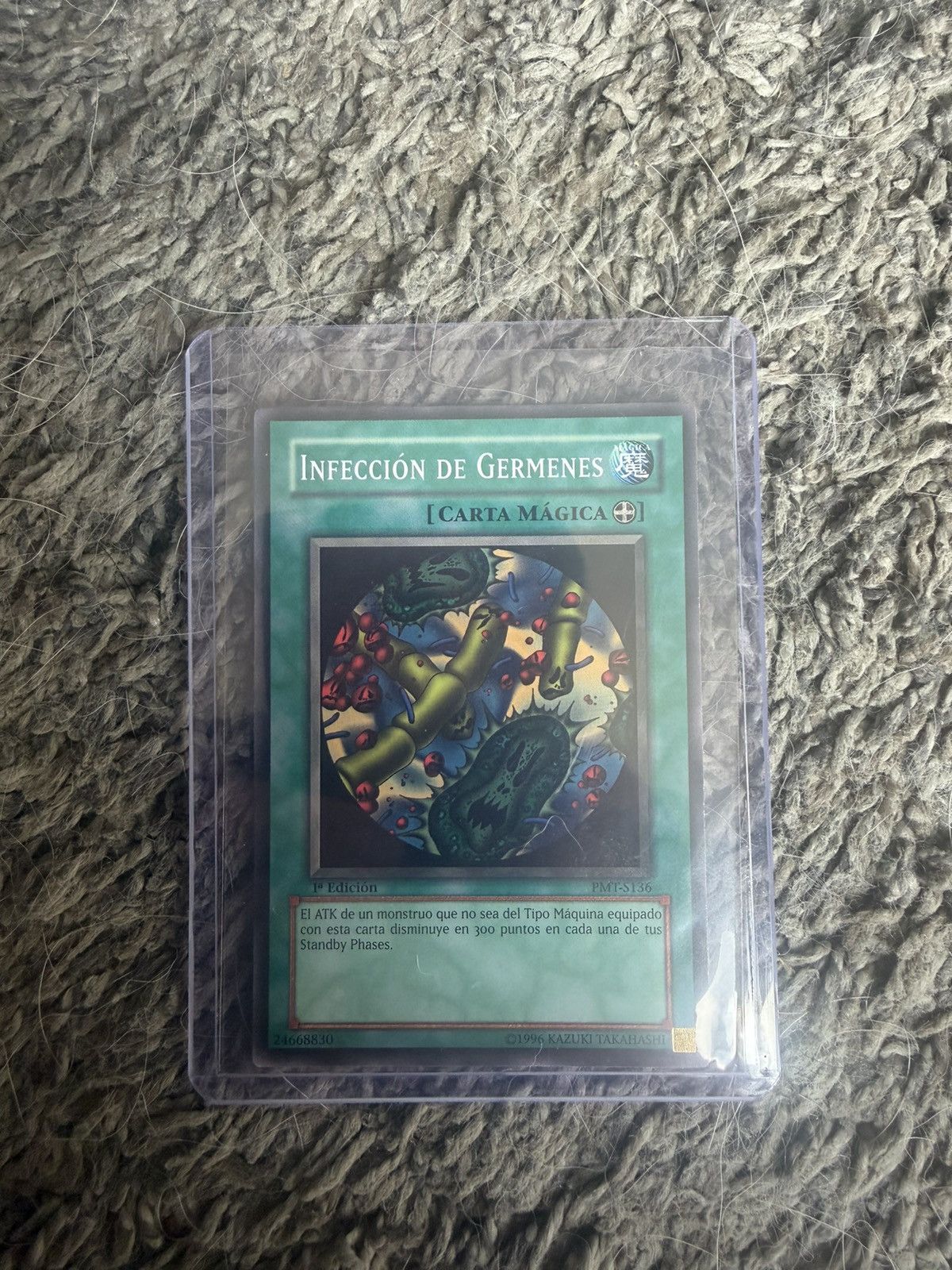 Vintage 1996 Konami Yu-Gi-Oh! Infección De Germenes Card Size ONE SIZE - 1 Thumbnail