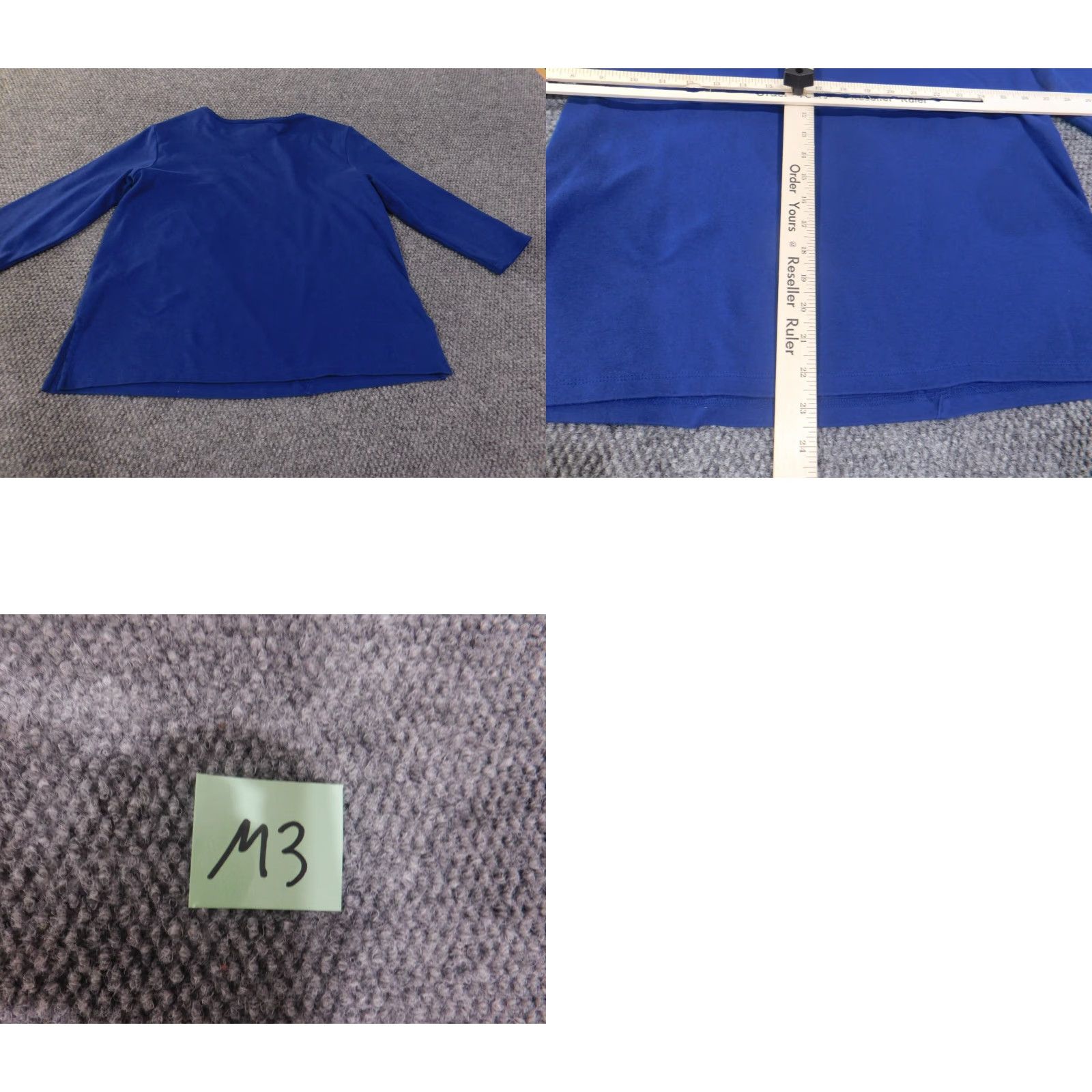 Vintage Alfred Dunner Blouse Shirt Women S Blue Knit Beaded Beads Rhinestones Round Neck Long Sleeve Stretch Casual Size S / US 4 / IT 40 - 9 Thumbnail