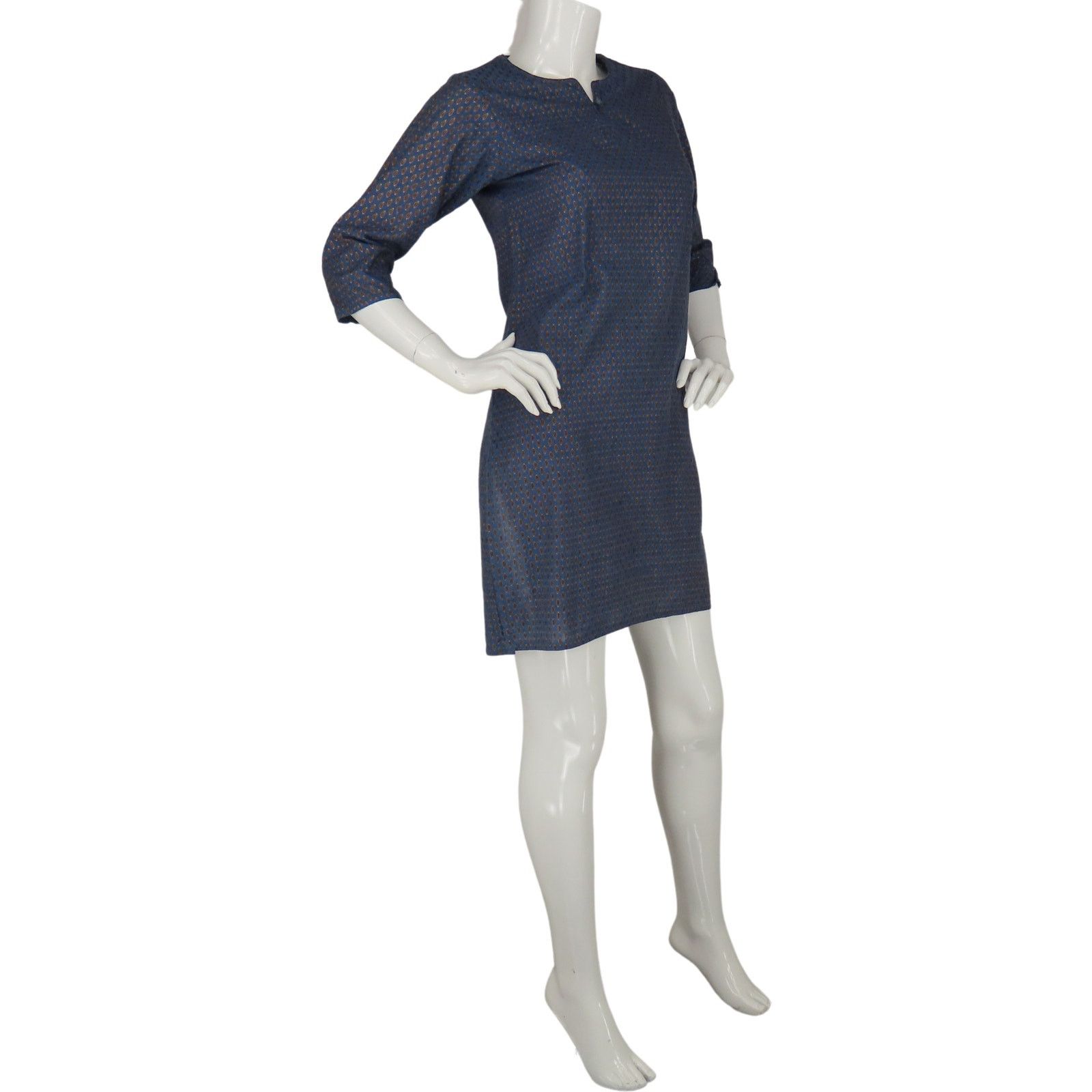 Vintage Vintage Fabindia Indigo Boho Kaftan Dress Size XS / US 0-2 / IT 36-38 - 3 Thumbnail