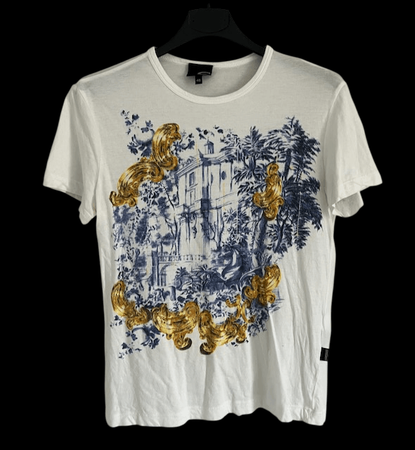 Just Cavalli Just Cavalli S/S 2007 Toile-de-Jouy × Gold Baroque Tee Size US M / EU 48-50 / 2 - 1 Thumbnail
