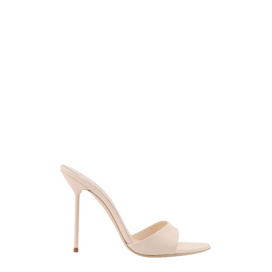 PARIS TEXAS Lidia Beige Leather 80mm Sandals New & Authentic