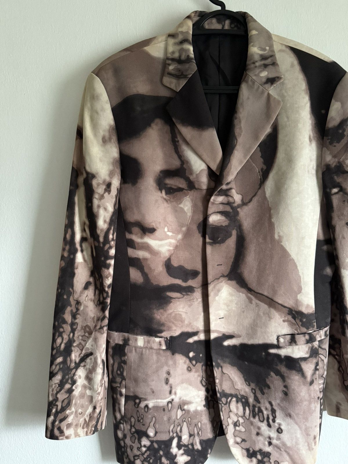 Jean Paul Gaultier 2000s Jean Paul Gaultier Homme Face Graphic Blazer Jacket Size 48S - 5 Thumbnail