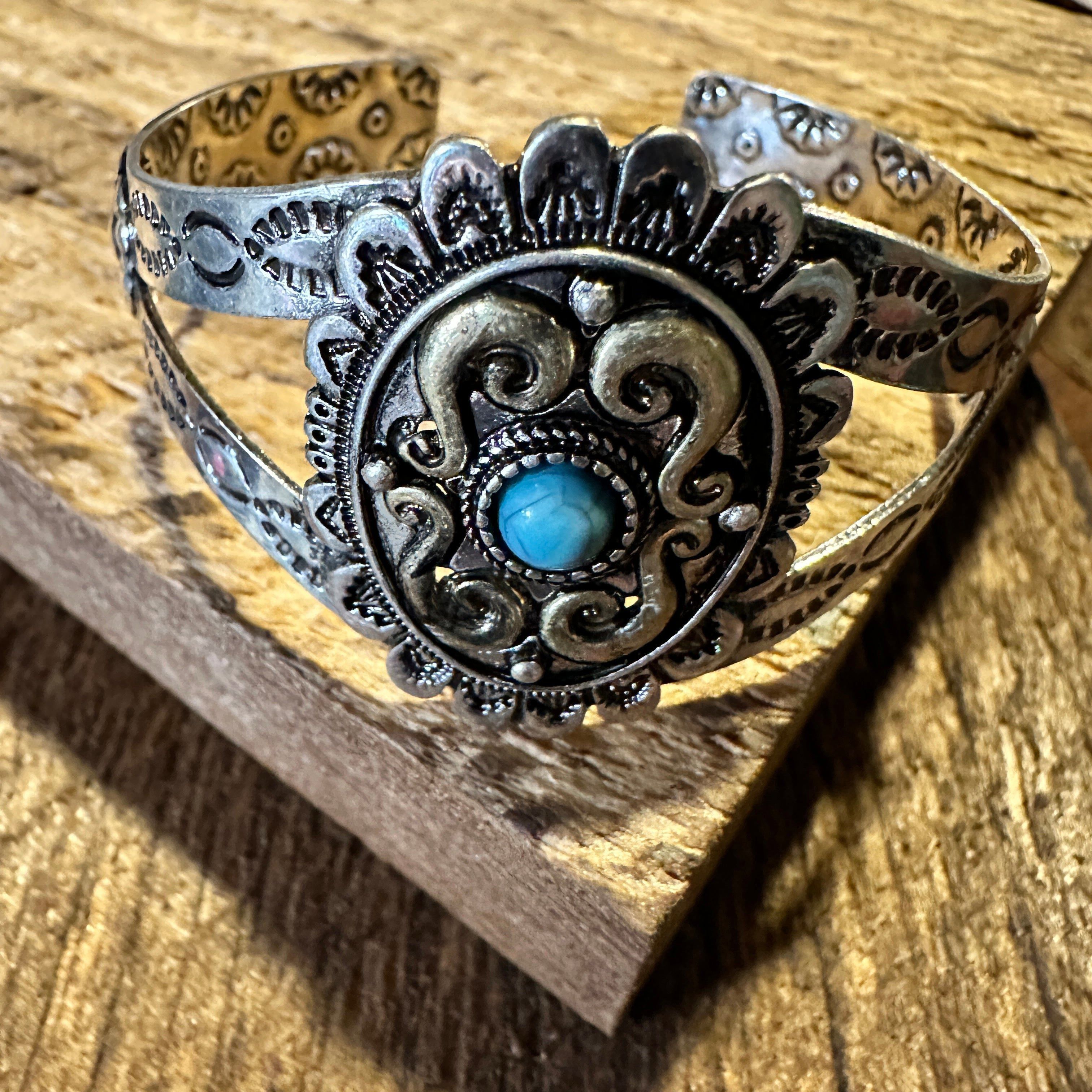 Other Vintage Southwestern Turquoise Cuff Bracelet for Boho Chic C Size ONE SIZE - 2 Thumbnail