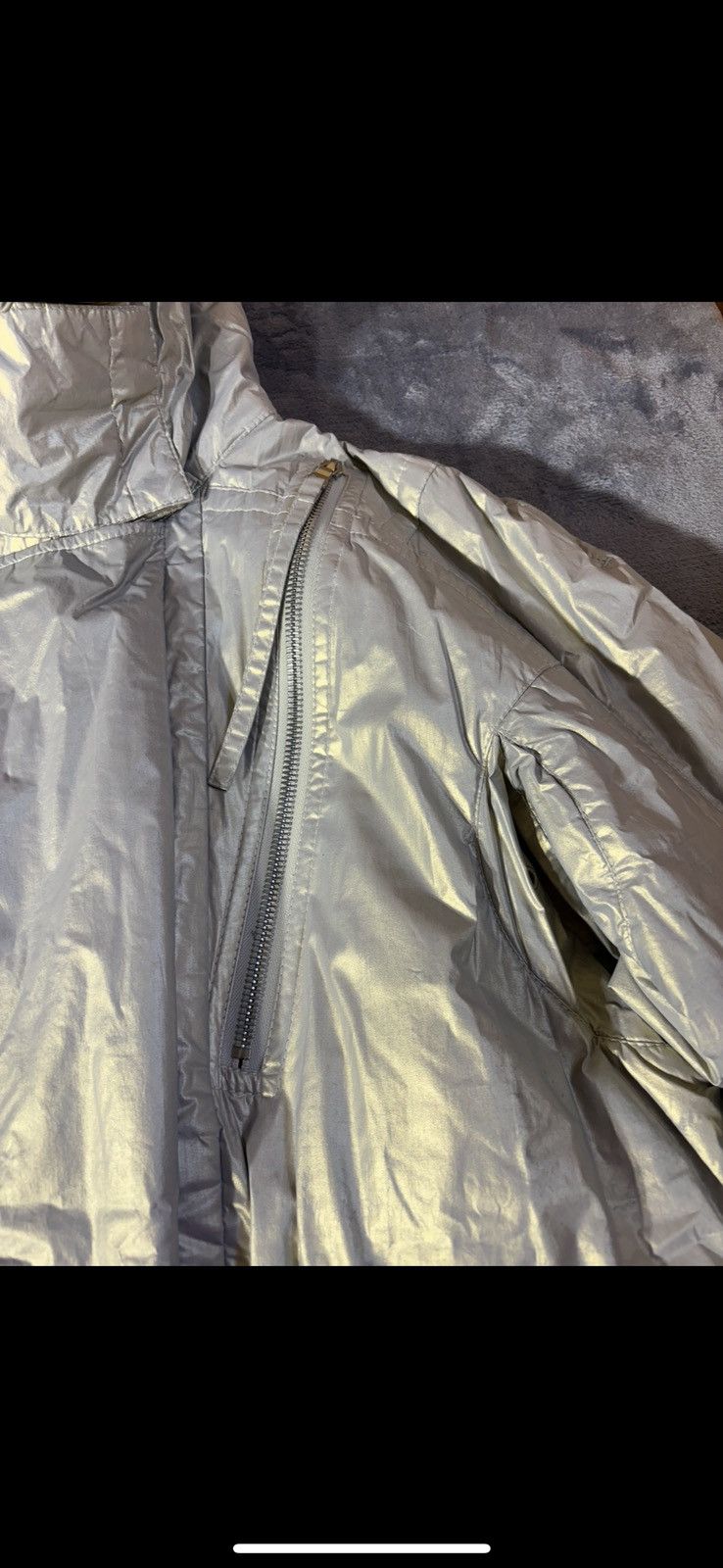 Prada Prada Silver Astro Moto Puffer Coat Size US M / EU 48-50 / 2 - 8 Thumbnail