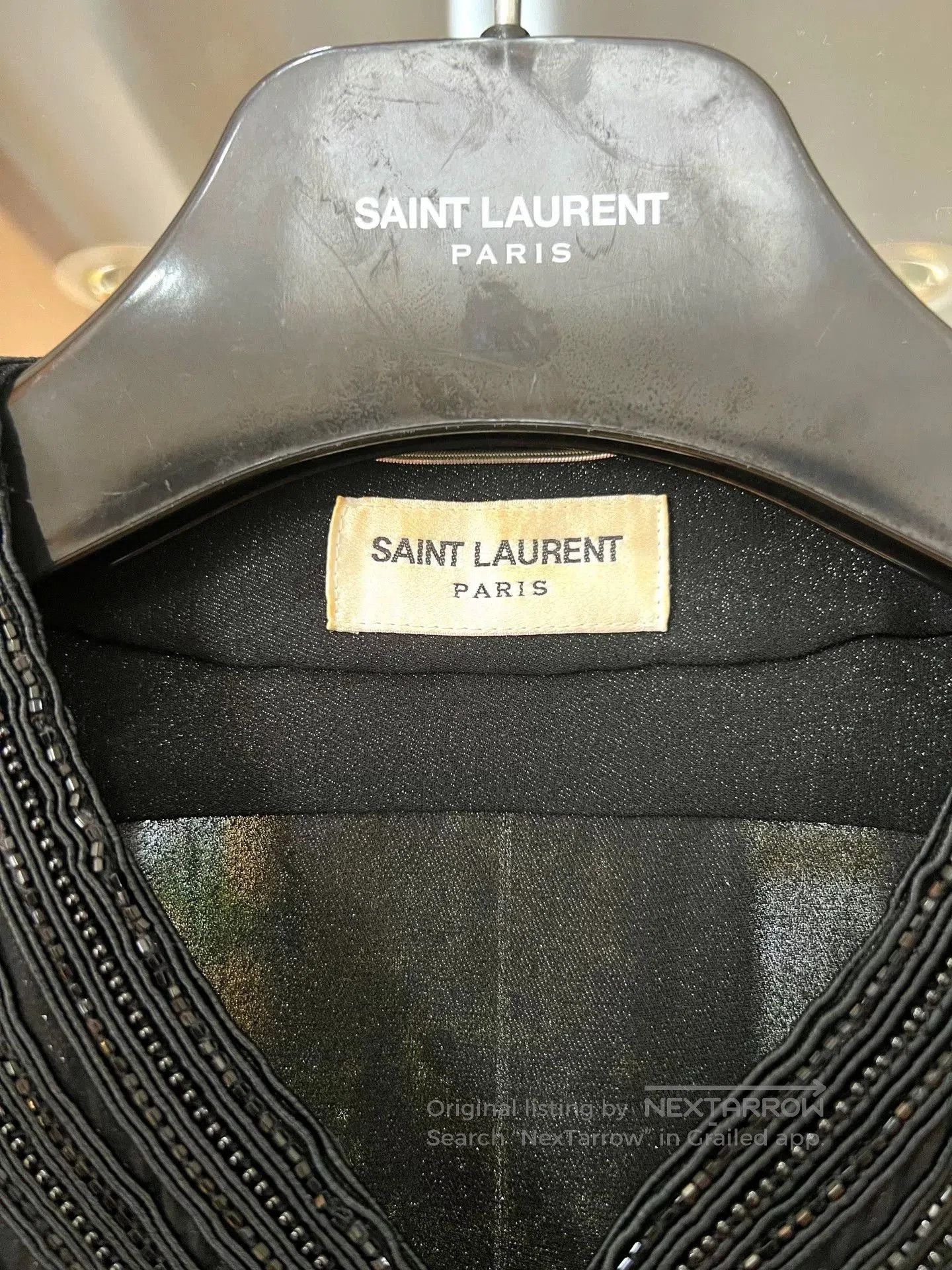 Saint Laurent Paris Saint Laurent 20SS Beaded Shirt. Size S / US 4 / IT 40 - 3 Thumbnail