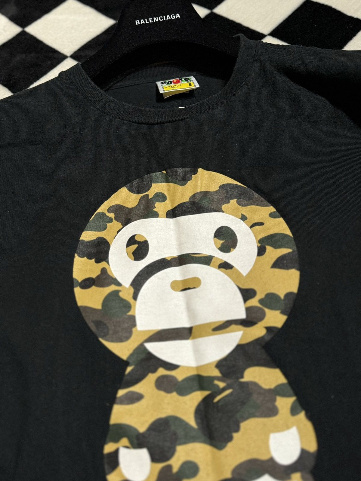 Bape BAPE JAPAN “ BABY MILO “ CAMOUFLAGE TEE SZ SMALL Size US S / EU 44-46 / 1 - 3 Thumbnail