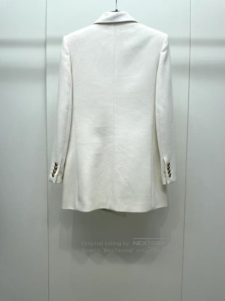Saint Laurent Paris Saint Laurent Paris White double-breasted wool tweed suit Size XS / US 0-2 / IT 36-38 - 3 Thumbnail