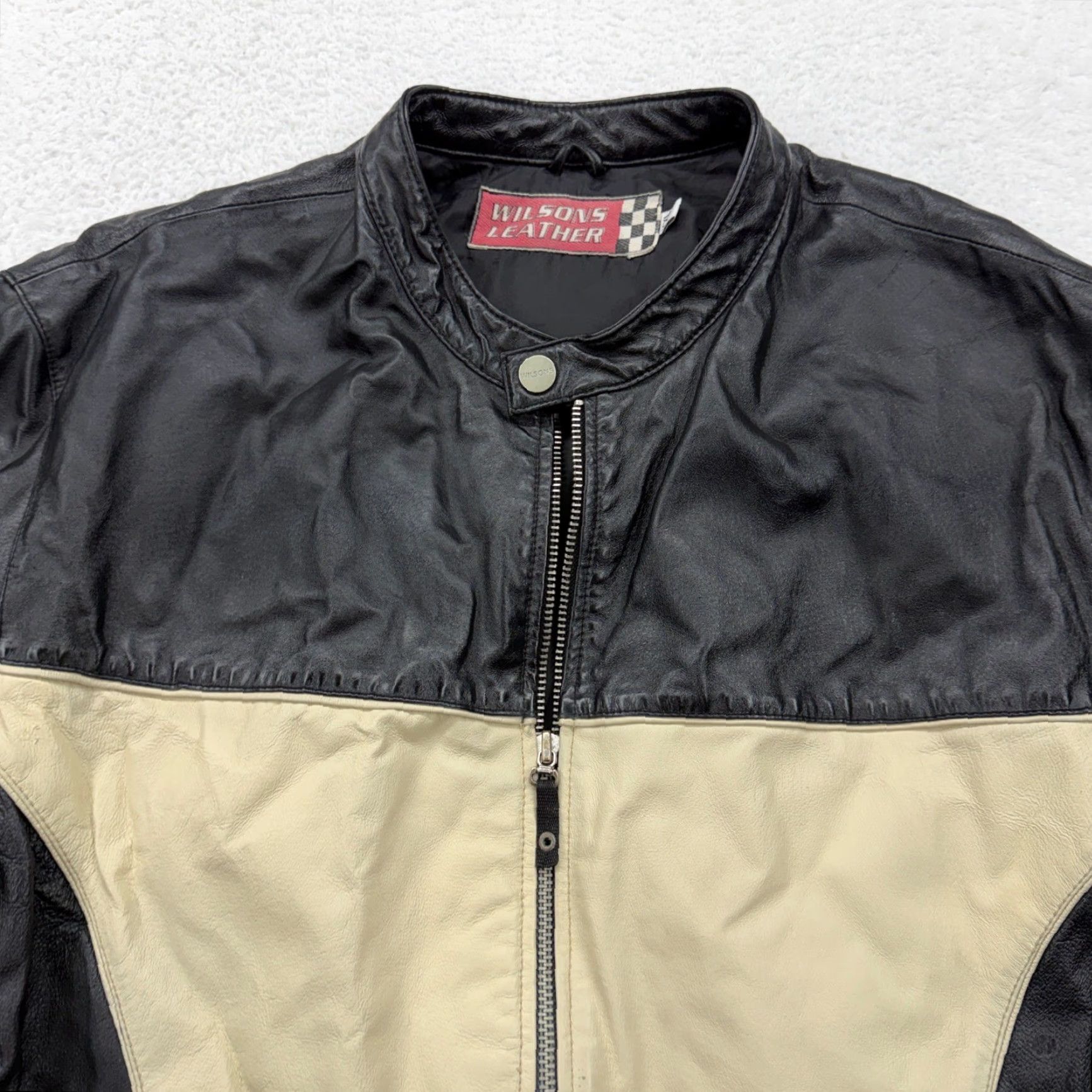 Vintage VINTAGE? No. Wilsons Leather Biker Jacket CAD? No. Size US XXL / EU 58 / 5 - 2 Thumbnail