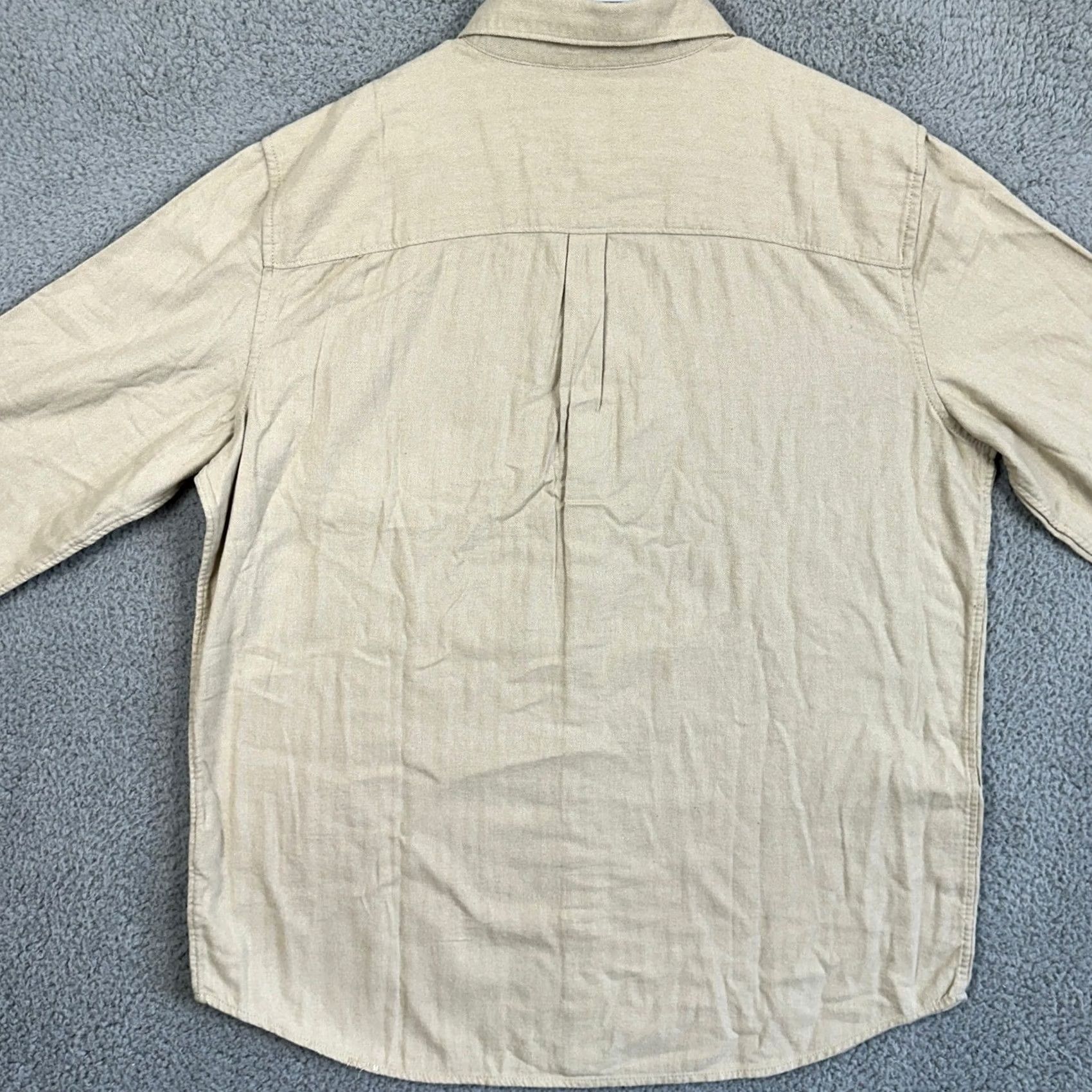 Gap VINTAGE Gap Shirt Flannel Men XL Tan Herringbone Button Up Long Sleeve Pocket Casual NEW Size US XL / EU 56 / 4 - 3 Thumbnail