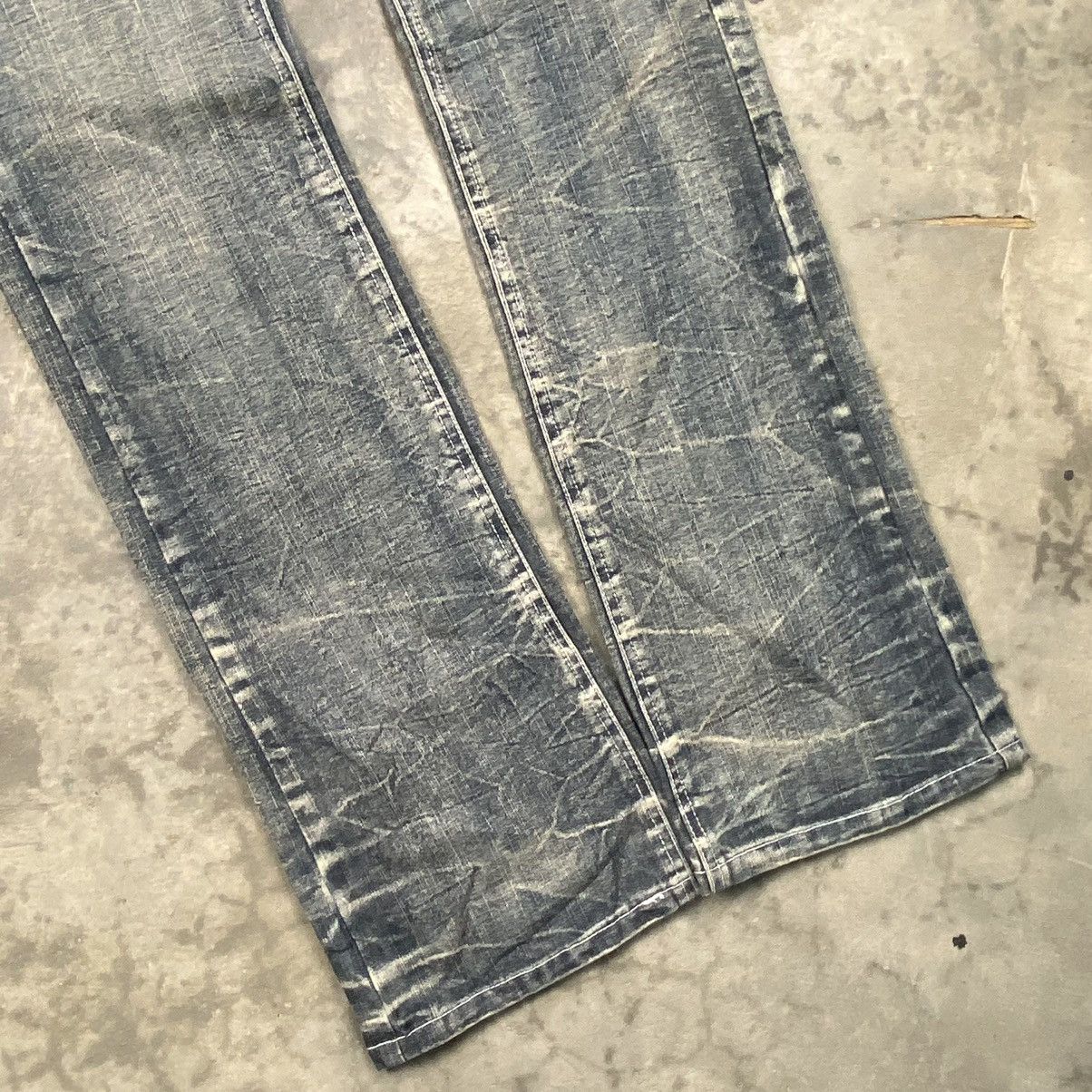 If Six Was Nine × Japanese Brand × Le Grande Bleu (L.G.B.) Menz Jeans Snake Acid Washed Bondage Jeans Size US 34 / EU 50 - 4 Thumbnail