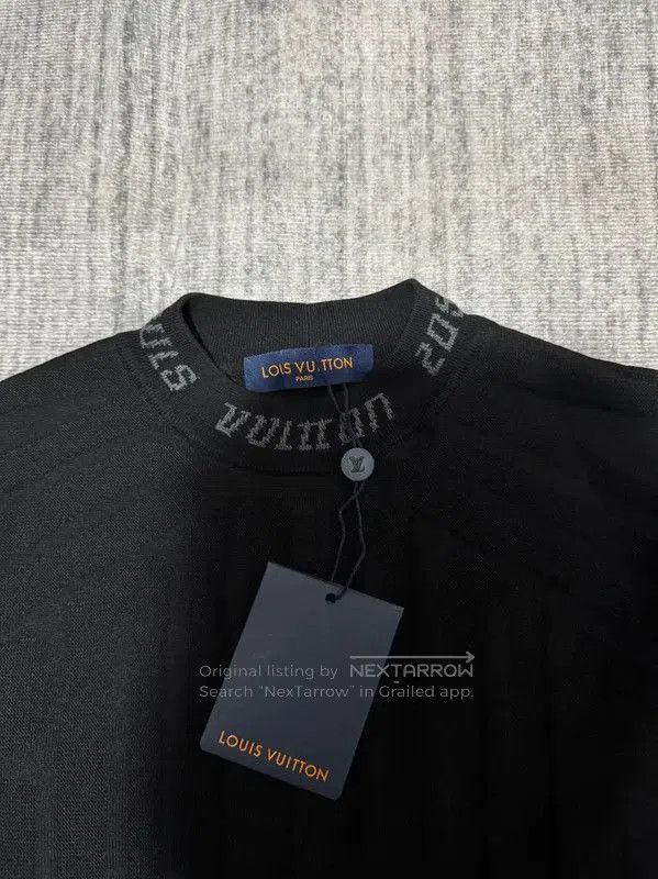 Louis Vuitton Louis Vuitton Black Wool Logo Knit Sweater . Size US S / EU 44-46 / 1 - 4 Thumbnail