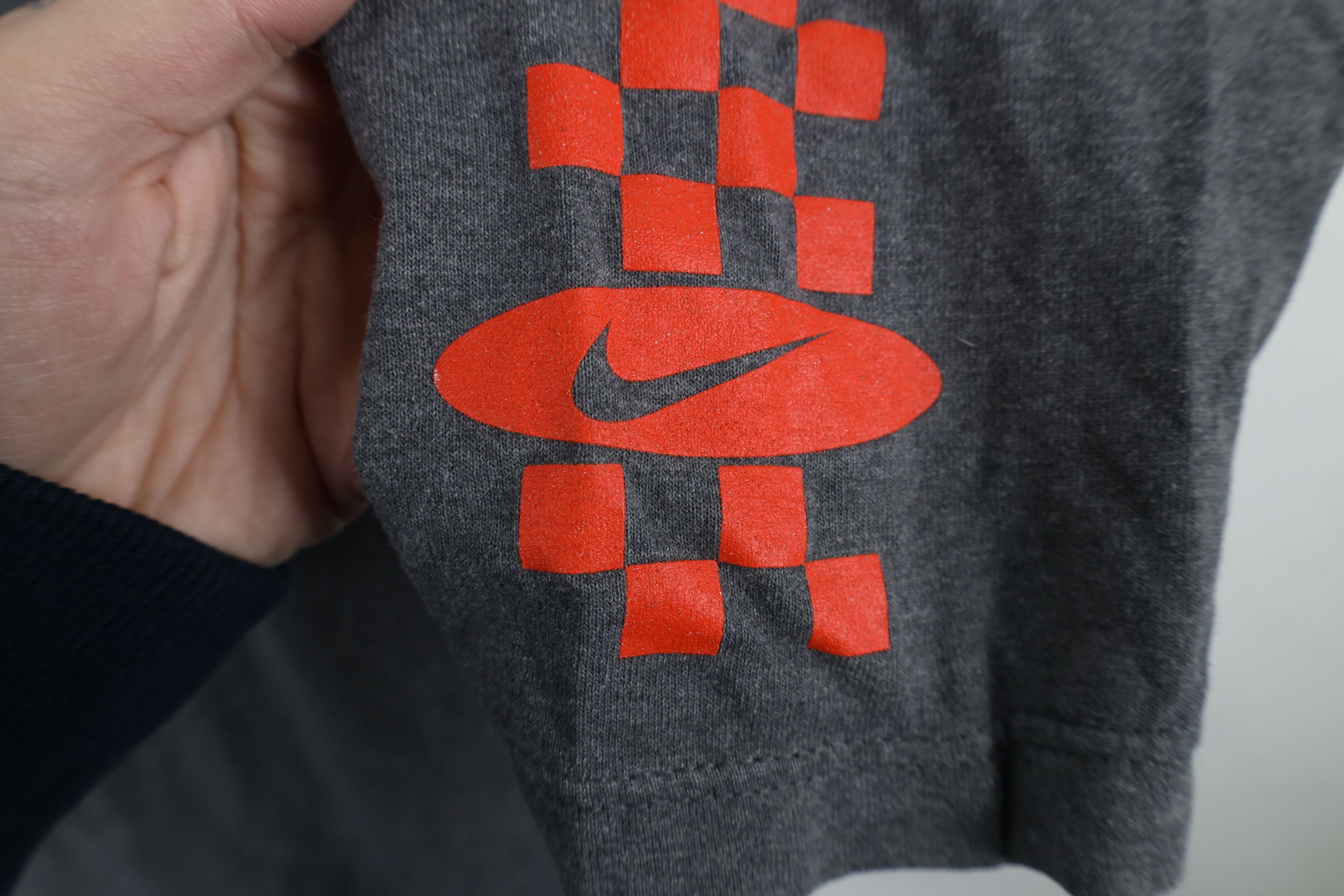 Nike × Vintage Vintage 90s Y2K Nike Racing Flag Long Sleeve T-Shirt USA Size US XL / EU 56 / 4 - 5 Thumbnail