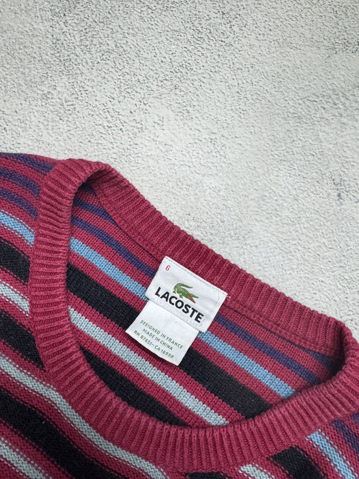 Lacoste Vintage Y2k Lacoste Striped Oversized Sweater 90’s Size US M / EU 48-50 / 2 - 6 Thumbnail
