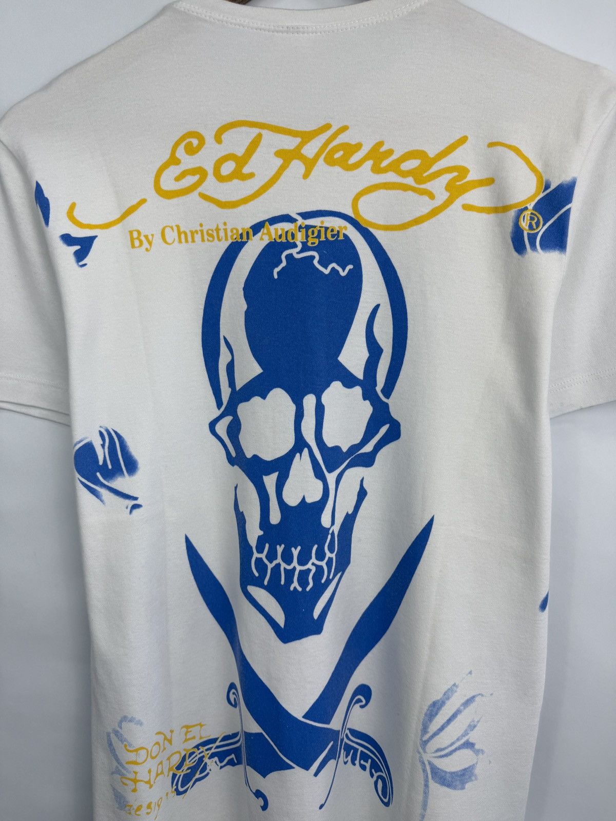 Ed Hardy 🇺🇸💀 Vintage Ed Hardy Skull Rhinestone Christian Audigier Tee Size US M / EU 48-50 / 2 - 10 Thumbnail