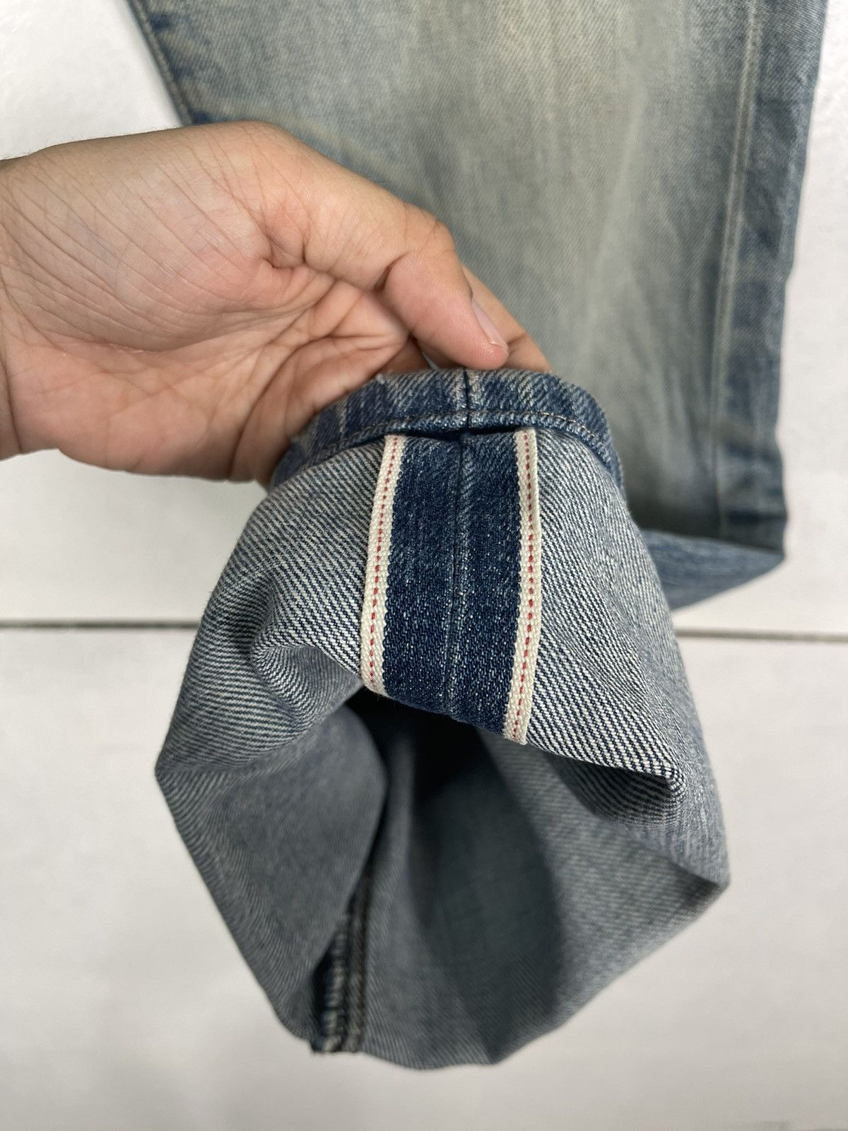 Levi's × Levi's Vintage Clothing Levis Zipper Fly Faded Blue Big E Flare Jeans Size US 30 / EU 46 - 13 Thumbnail