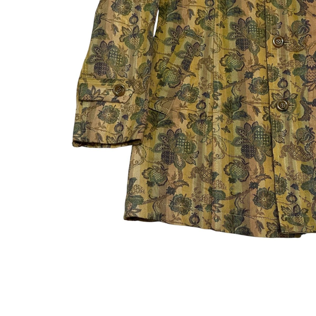 Japanese Brand Vintage Gekko Floral Patterned Long Jacket - Made in Japan Size S / US 4 / IT 40 - 4 Thumbnail