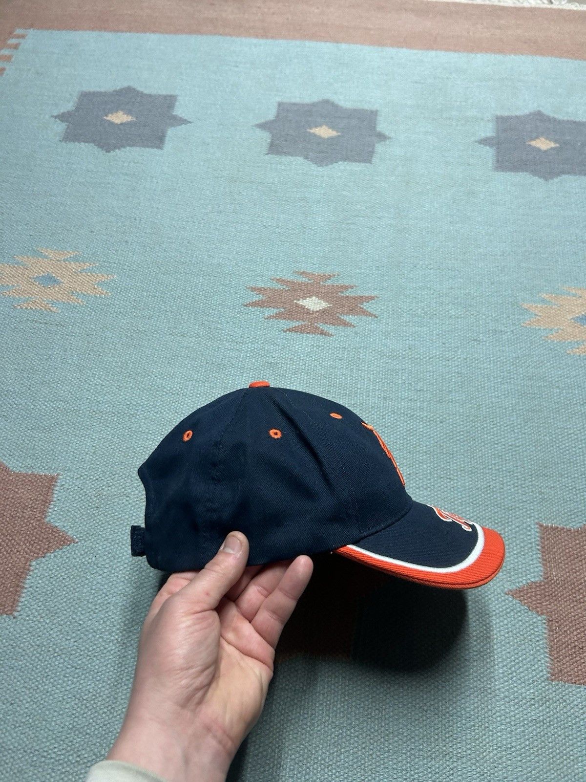Vintage Vtg strapback hat Detroit tigers MLB baseball spell out logo Size ONE SIZE - 8 Thumbnail