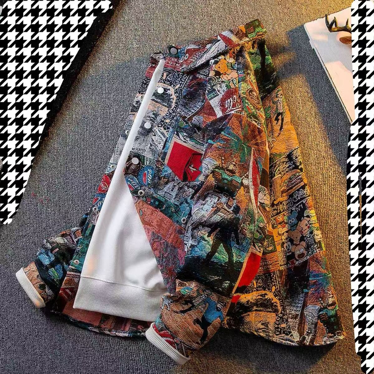 Vintage Comic Book Patchwork Overshirt Jacket Size US M / EU 48-50 / 2 - 2 Thumbnail