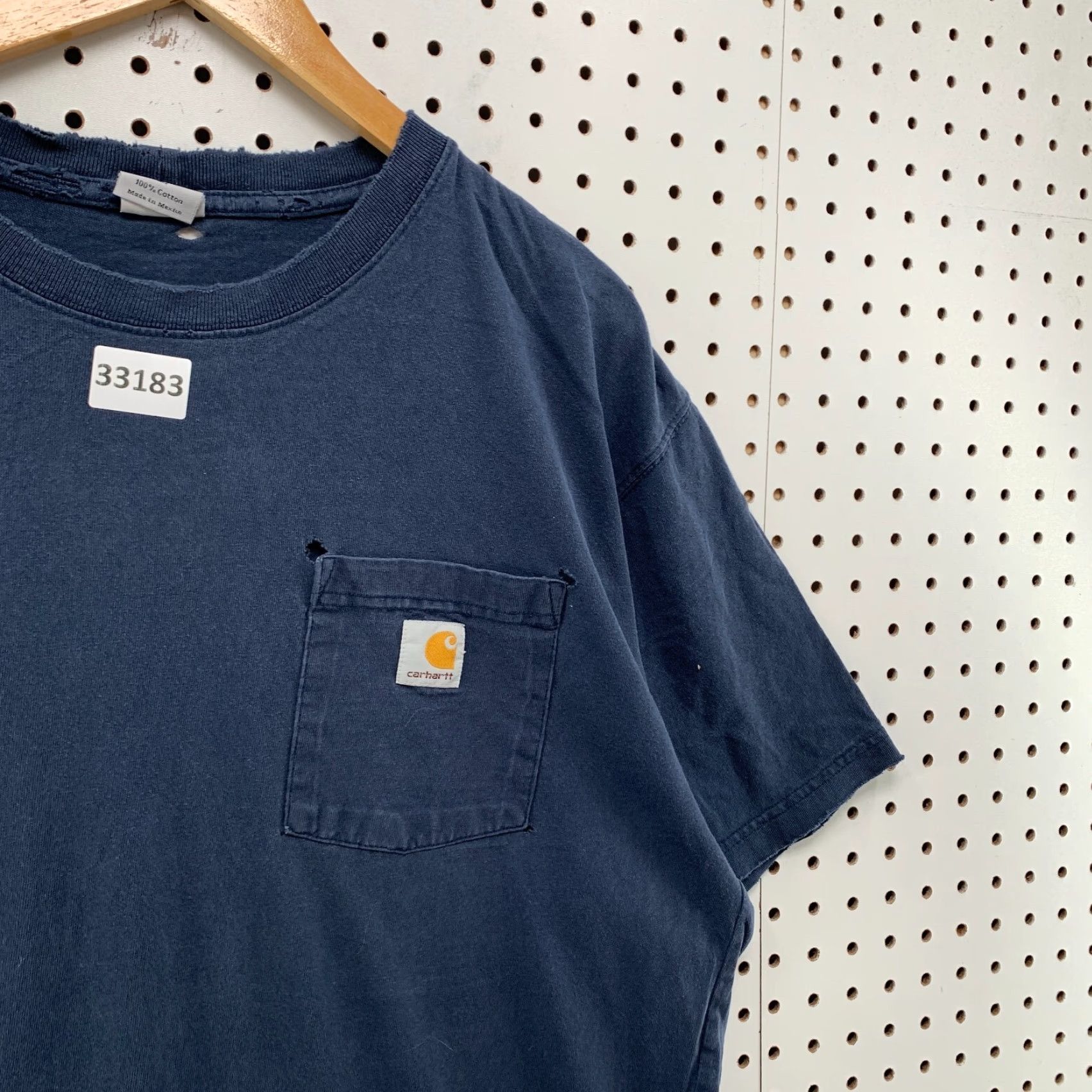 Carhartt VINTAGE Carhartt Pocket Shirt Mens Large Faded Blue Distressed Workwear Short Sleeve Crew Neck 90s Size US L / EU 52-54 / 3 - 3 Thumbnail