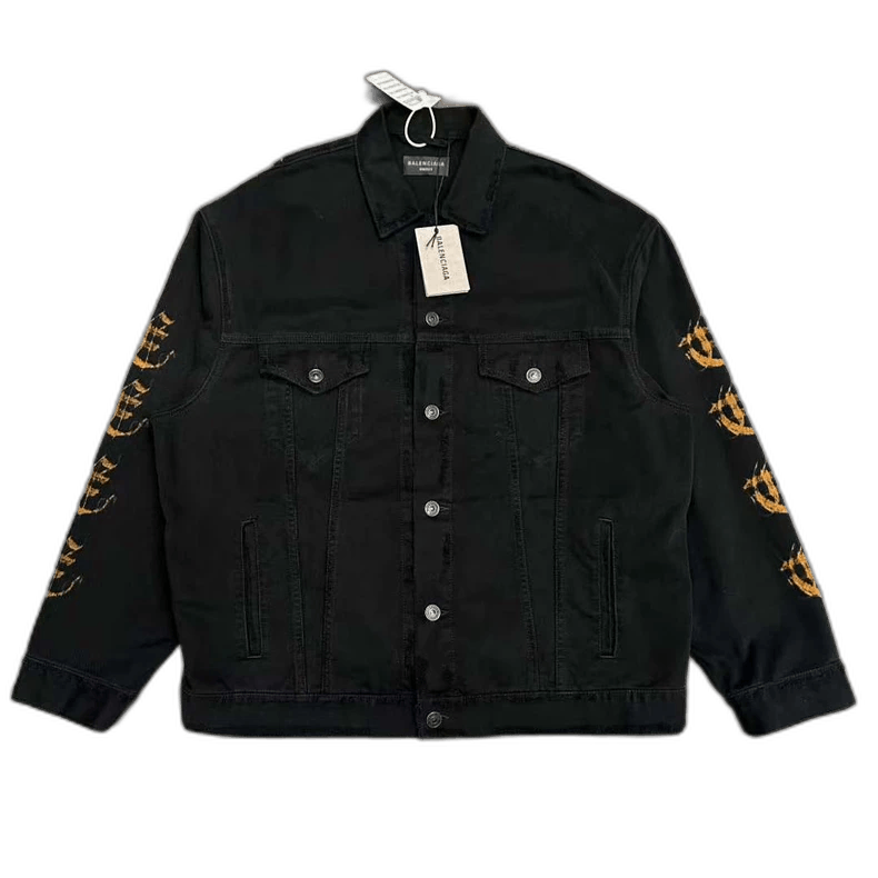 Balenciaga Balenciaga Black Distressed Denim Jacket Size US S / EU 44-46 / 1 - 1 Thumbnail