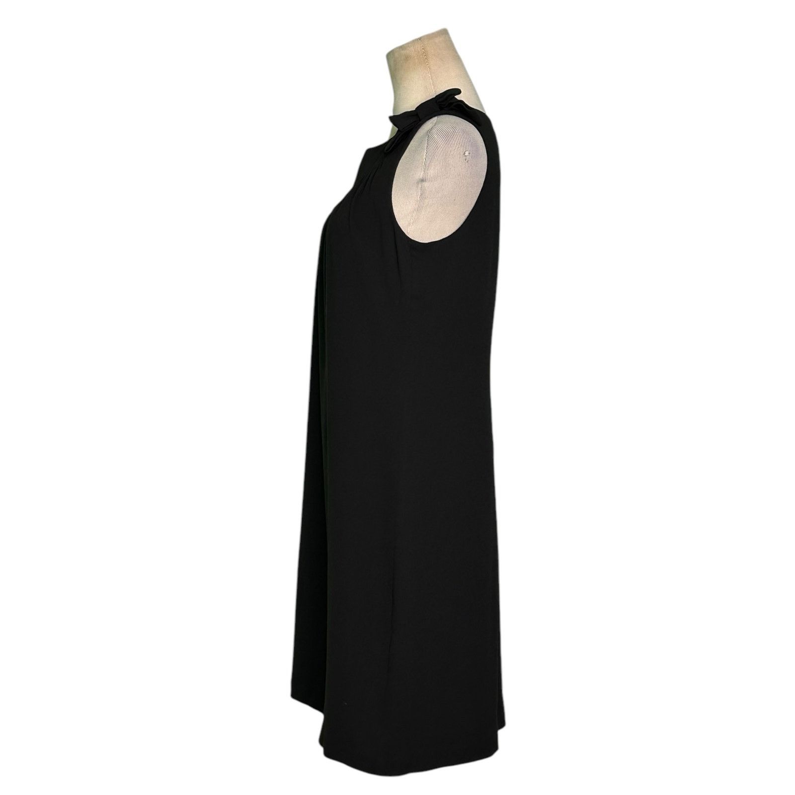 Trina Turk TRINA TURK black crepe shoulder bow sleeveless dress size 2 Size XS / US 0-2 / IT 36-38 - 9 Thumbnail