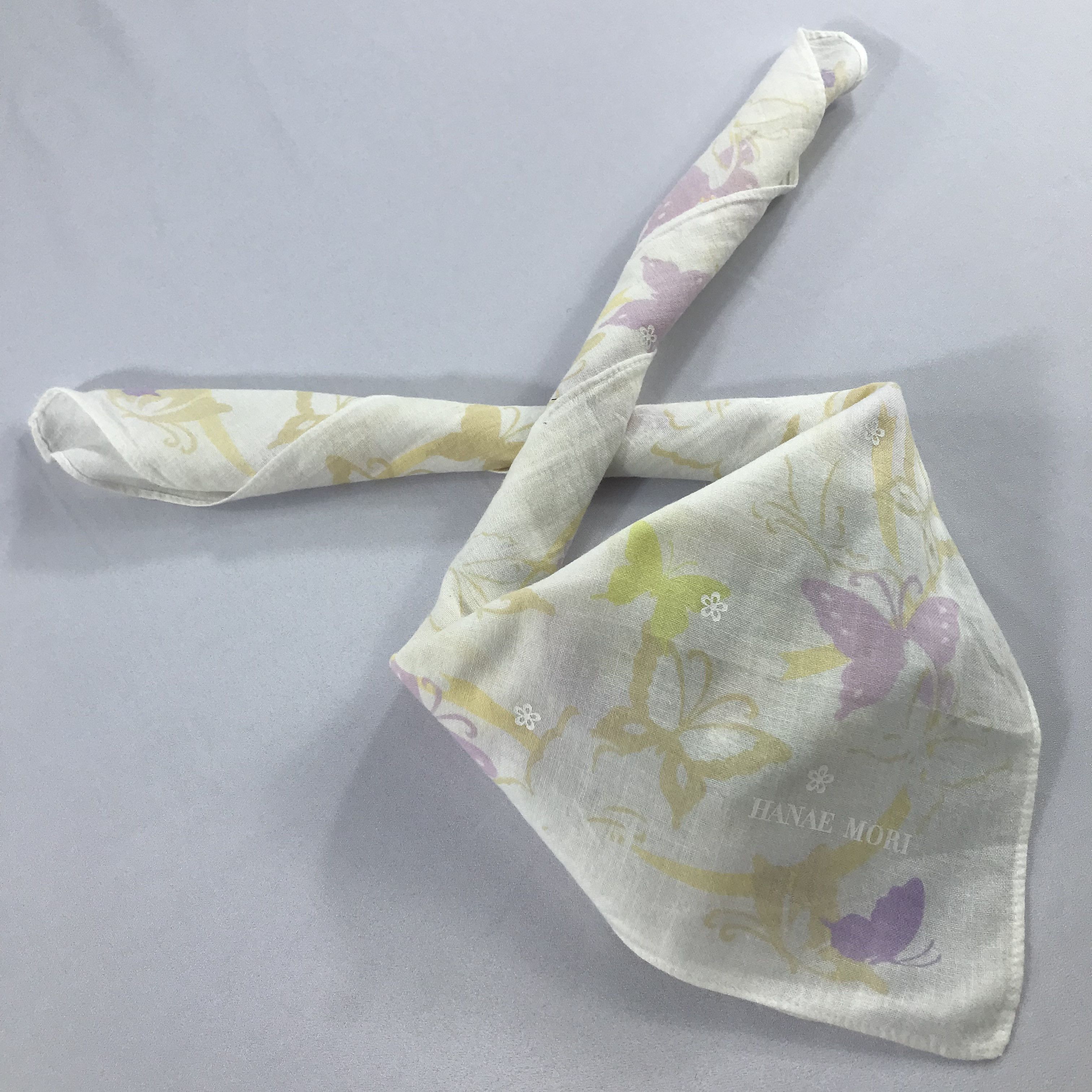 Hanae Mori × Vintage Hanae Mori Bandana / Handkerchief / Neckerchief - S2200 Size ONE SIZE - 5 Thumbnail