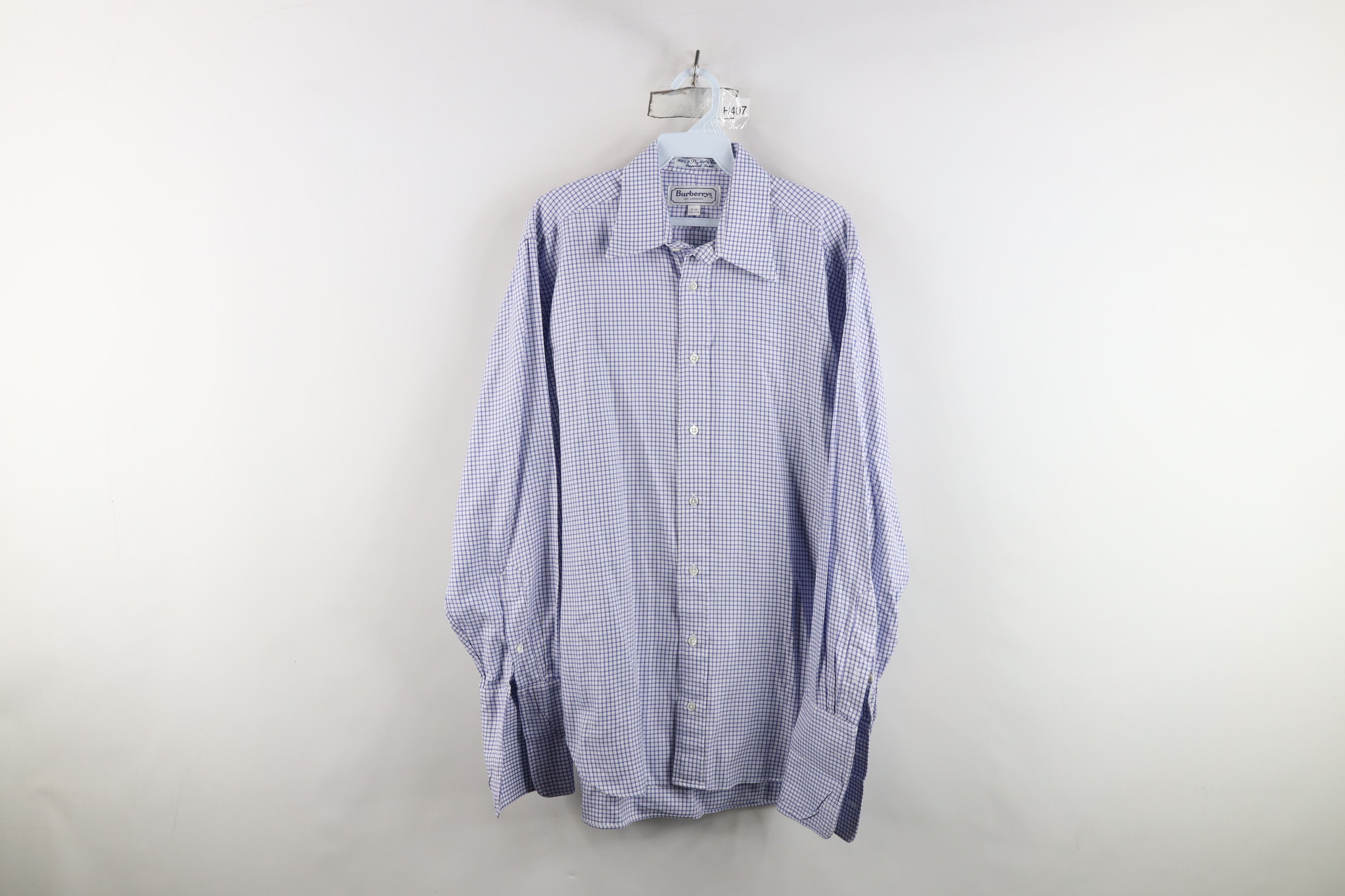 Vintage Vintage 90s Burberrys Burberry French Cuff Button Shirt USA Size US M / EU 48-50 / 2 - 1 Thumbnail