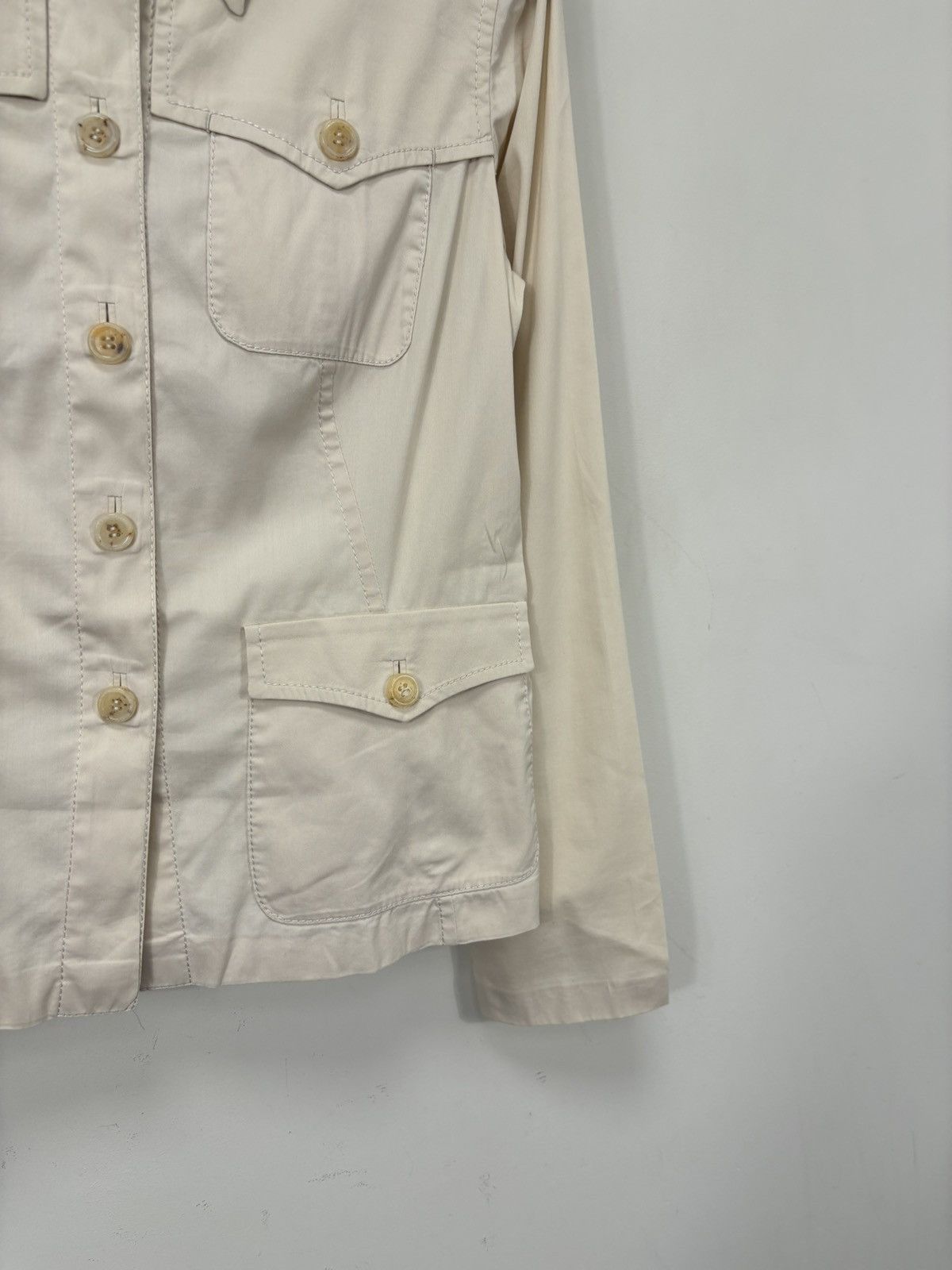 Prada Prada Women’s Cream Multipocket Cotton Nylon Collared Jacket Size M / US 6-8 / IT 42-44 - 8 Thumbnail