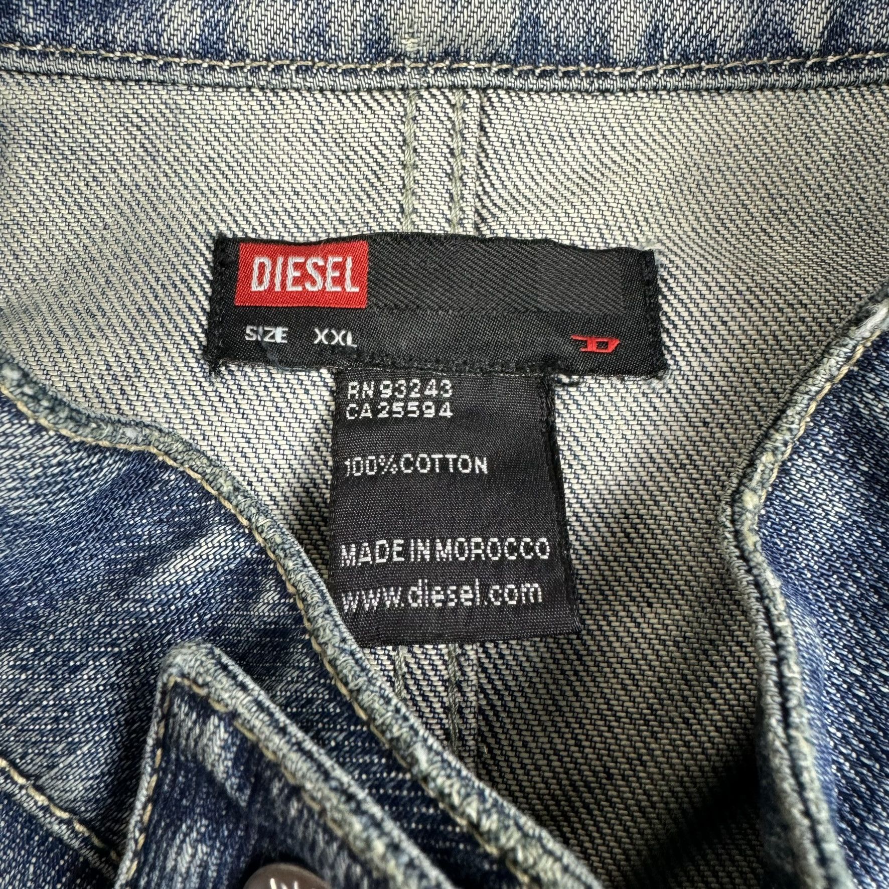 Diesel × Vintage DIESEL DYED TRUCKER DENIM JACKET Size US XXL / EU 58 / 5 - 6 Thumbnail
