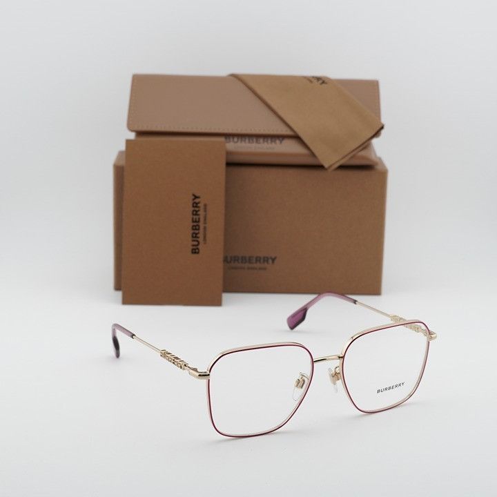 Burberry Burberry BE1382D 1357 Eyeglasses Gold / Purple 55mm Square Size ONE SIZE - 10 Thumbnail