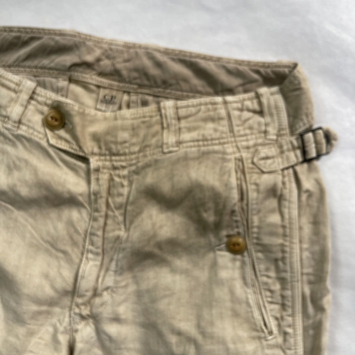 C.P. Company C.P Company Linen With Buckle Waist Military Style Pant Size US 33 - 6 Thumbnail