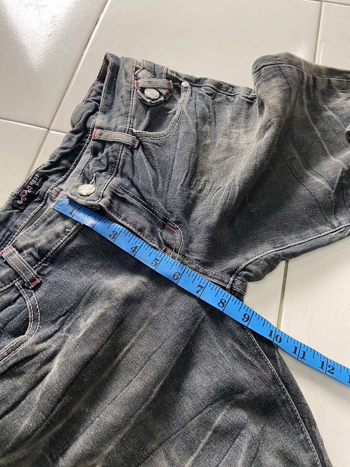 If Six Was Nine HEDF JEANS FLARE STYLE JEANS Size 30" / US 8 / IT 44 - 12 Thumbnail