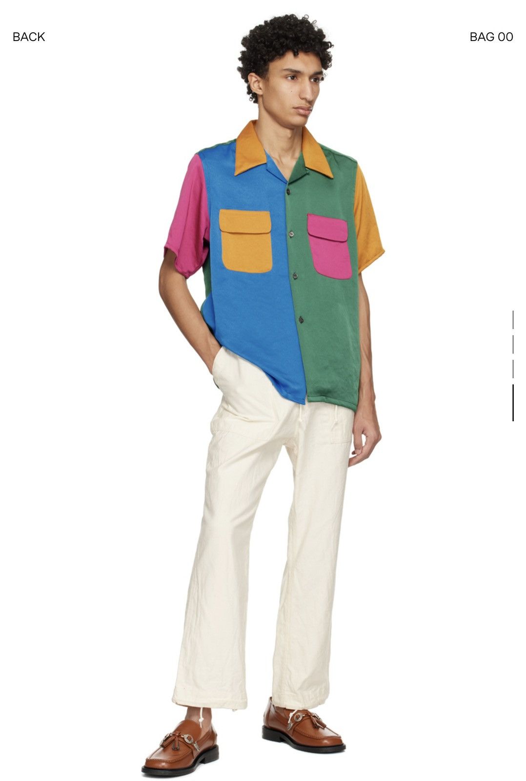 Needles Needles S/S Classic Poly Sateen Shirt Vivid Tone Multi Color Size US L / EU 52-54 / 3 - 4 Thumbnail