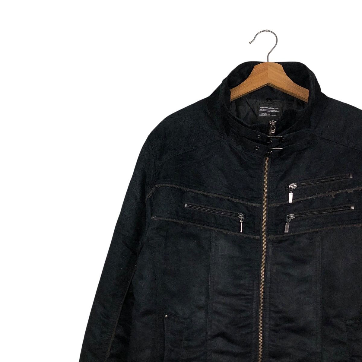 Japanese Brand 📌Vintage Biker Jacket Splendid Satisfaction Fur Bottom Size US L / EU 52-54 / 3 - 8 Thumbnail