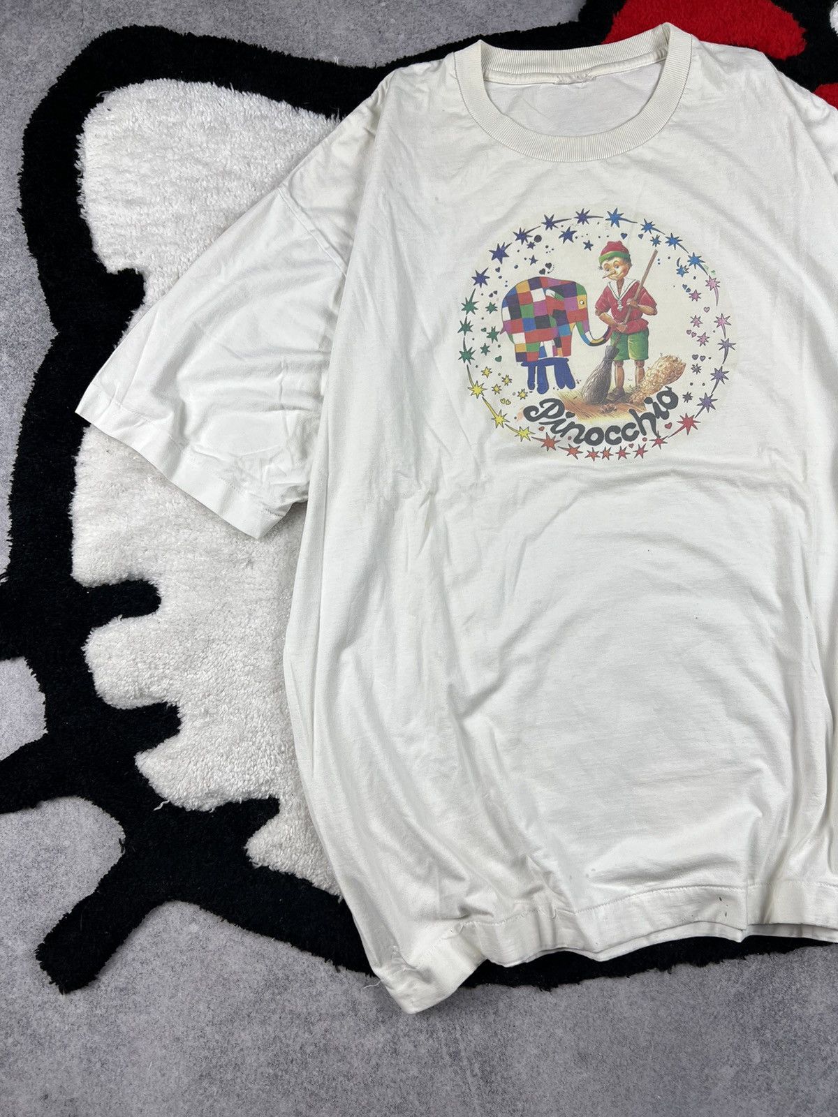Vintage Vintage 80s Pinocchio&Elmer Elephant Cartoons Y2K Tee Shirt Size US XL / EU 56 / 4 - 2 Thumbnail