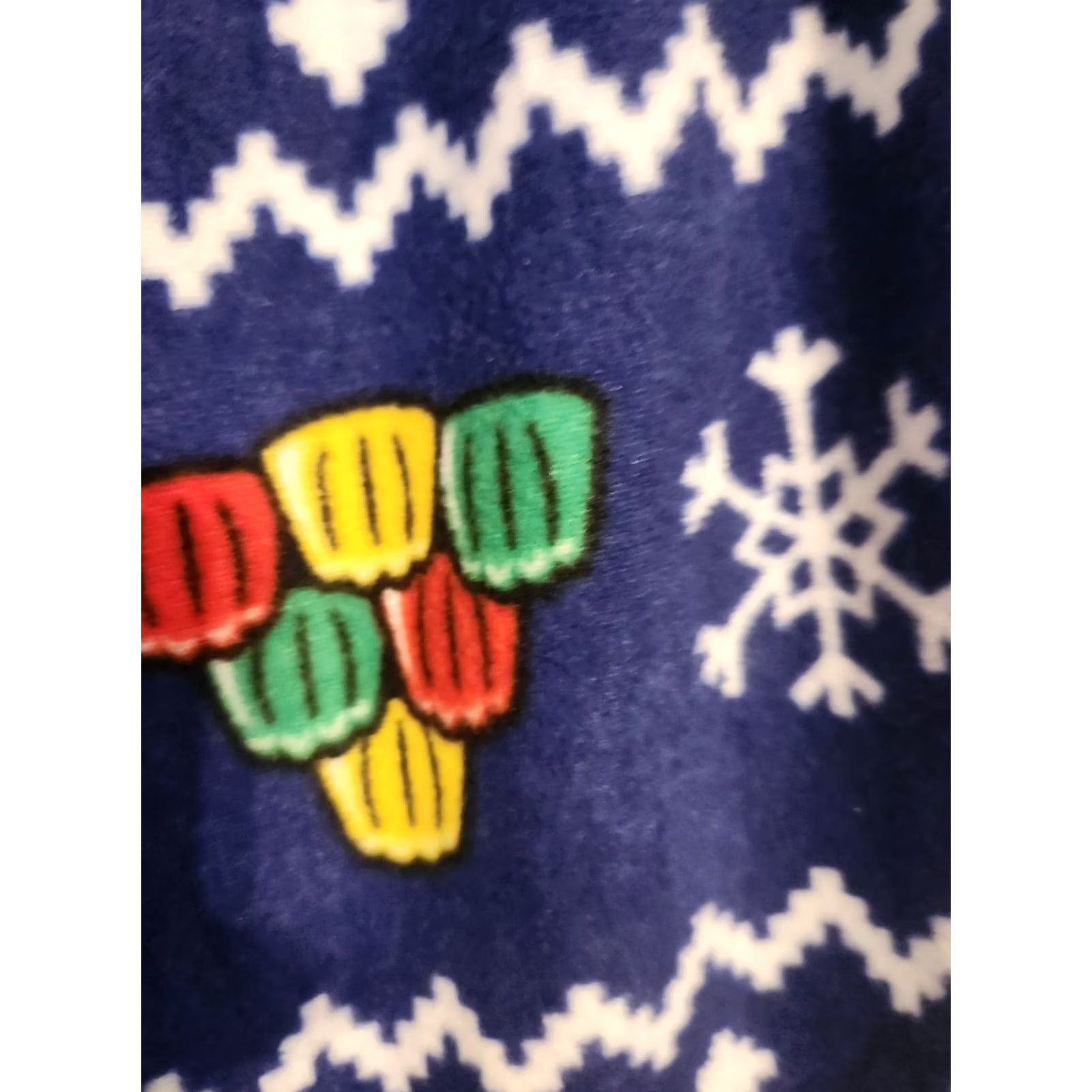 Vintage ELF The Movie Pajama Pants Mens Medium Blue Christmas Holiday Soft Fuzzy Cozy Size US 31 - 3 Thumbnail