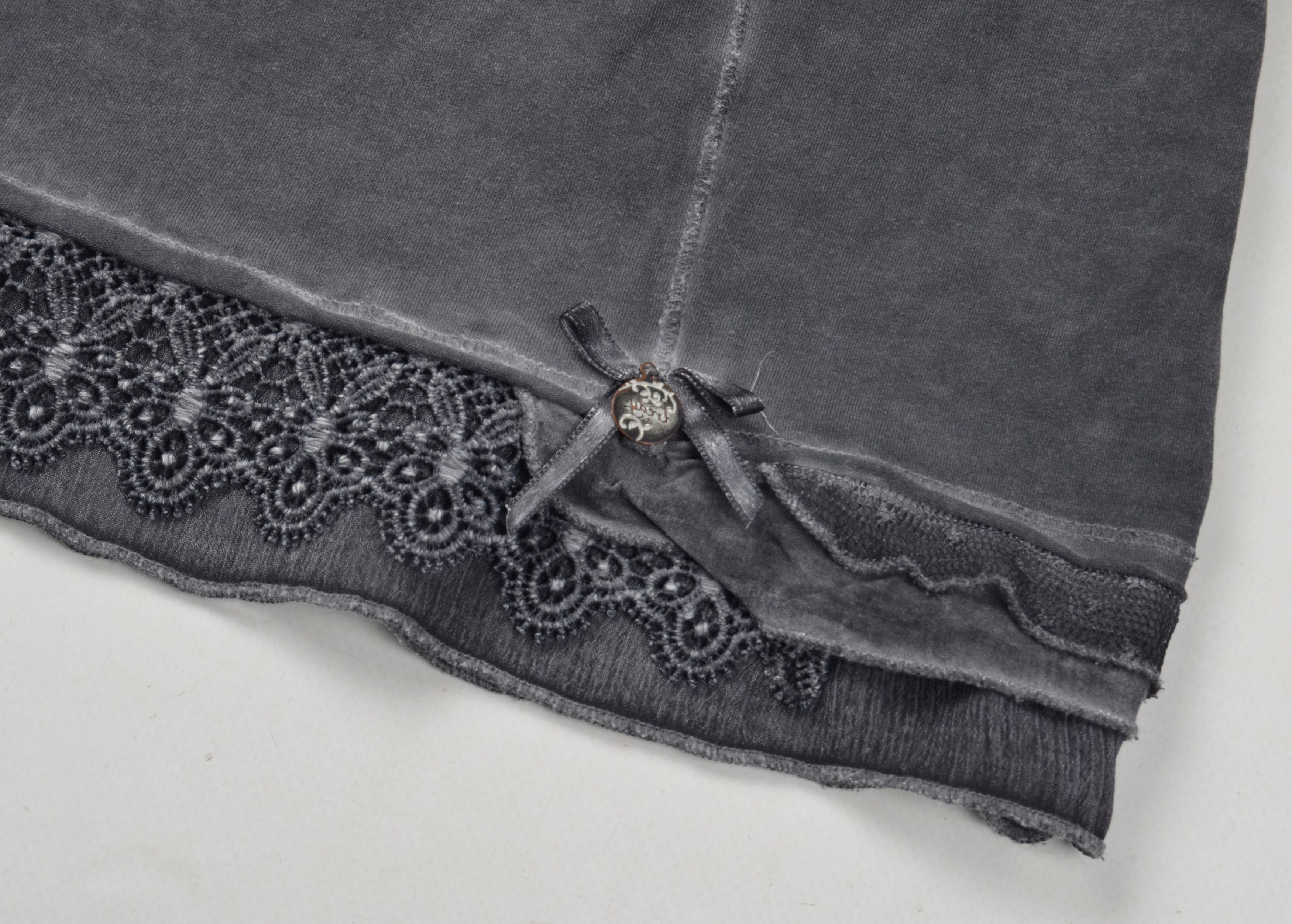 Designer × Vintage Vintage Tredy Y2K Fairy Cottage Gray Mini Skirt Size 25" / US 0 / IT 36 - 7 Thumbnail