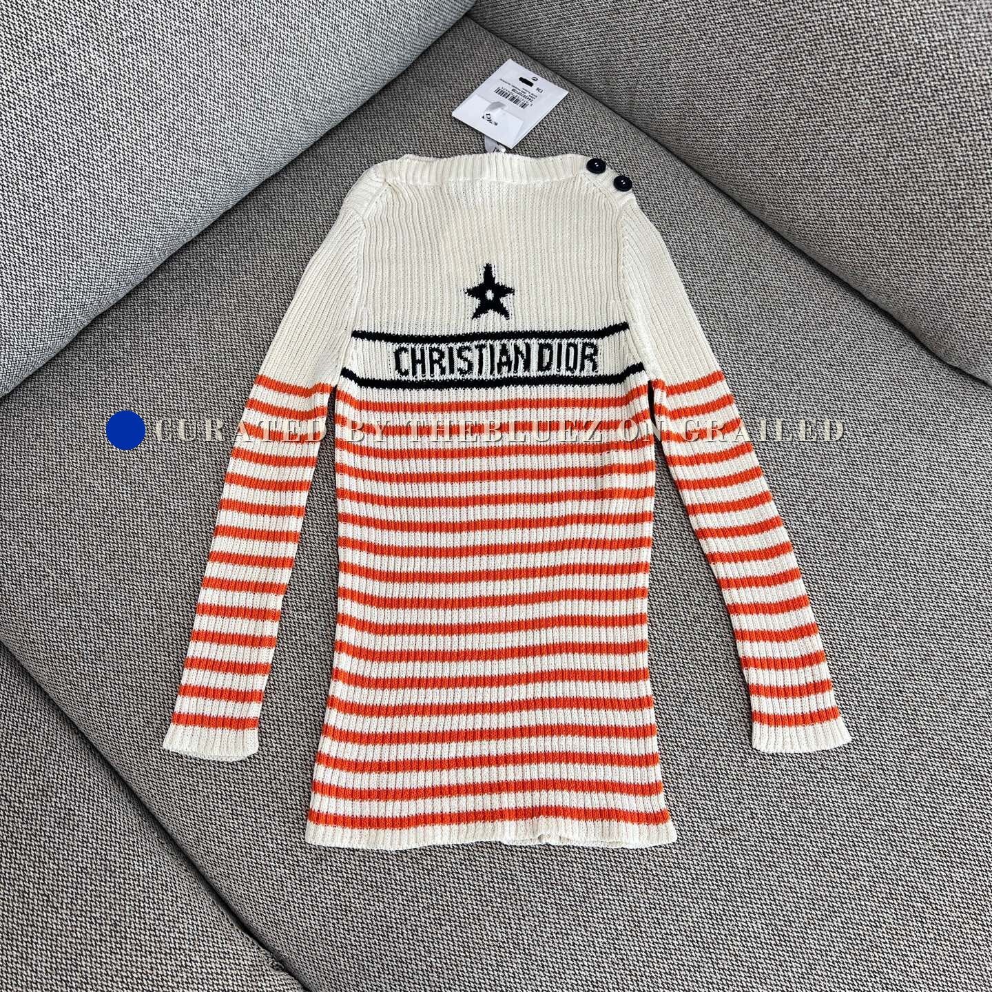 Dior Dior Lucky Star Stripe Cotton Knit Sweater Size XS / US 0-2 / IT 36-38 - 1 Thumbnail