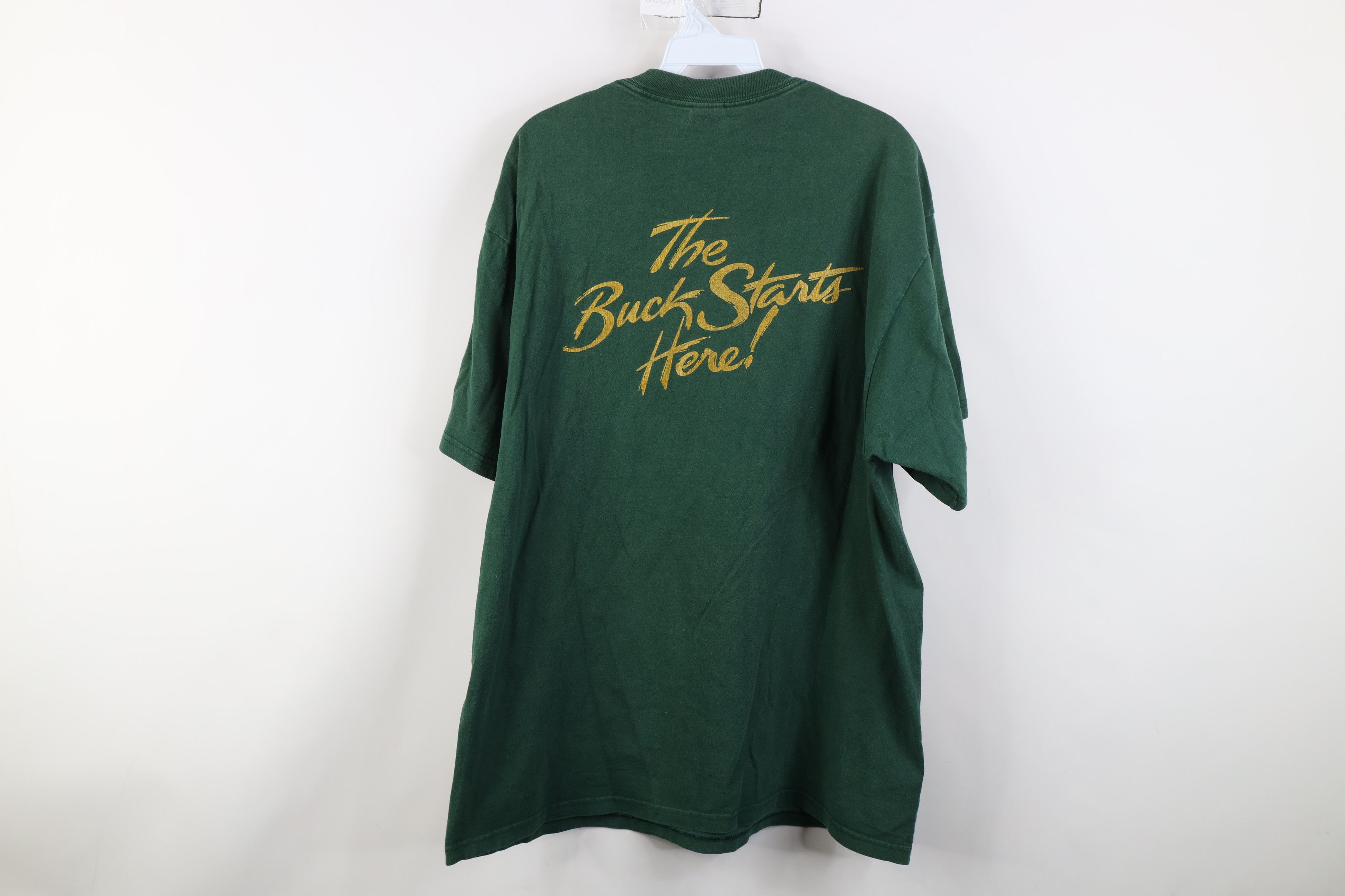 Vintage Vintage 90s Engraving The Buck Starts Here Money T-Shirt Size US XL / EU 56 / 4 - 12 Thumbnail