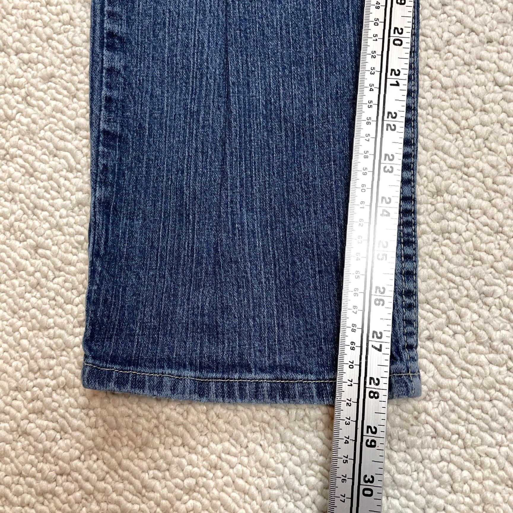 Lee Lee Jeans Womens 20 WP Blue Denim Straight High Rise 38x28 Zip 5-Pocket Comfort Size 38" / US 16 / IT 52 - 3 Thumbnail