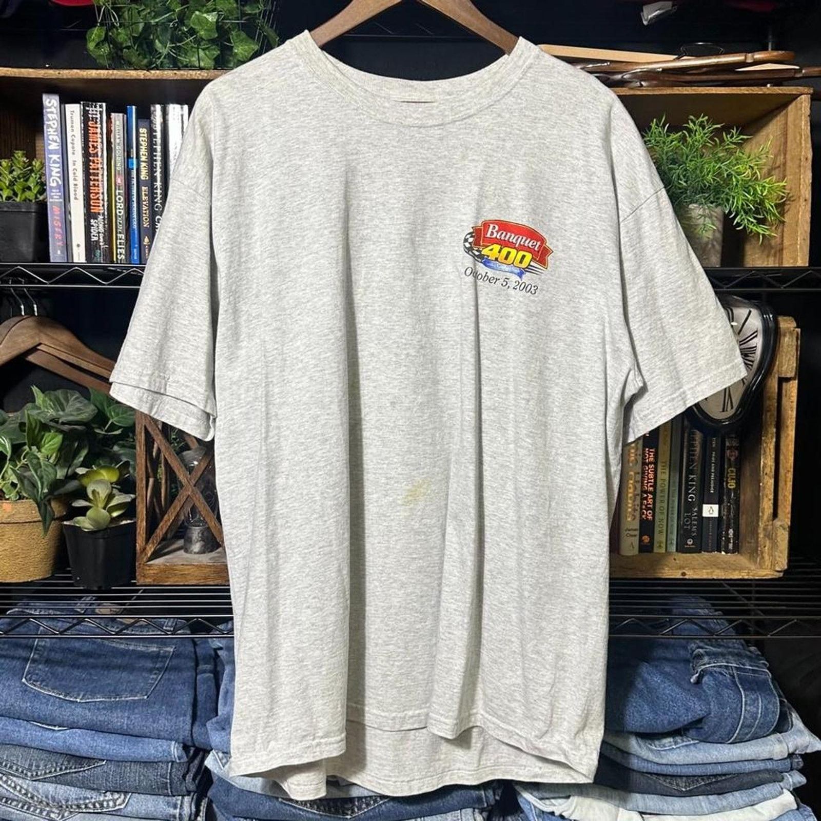 Anvil Vintage Y2K 2003 NASCAR Racing Tee Mens XL Grey Shirt Size US XL / EU 56 / 4 - 3 Thumbnail