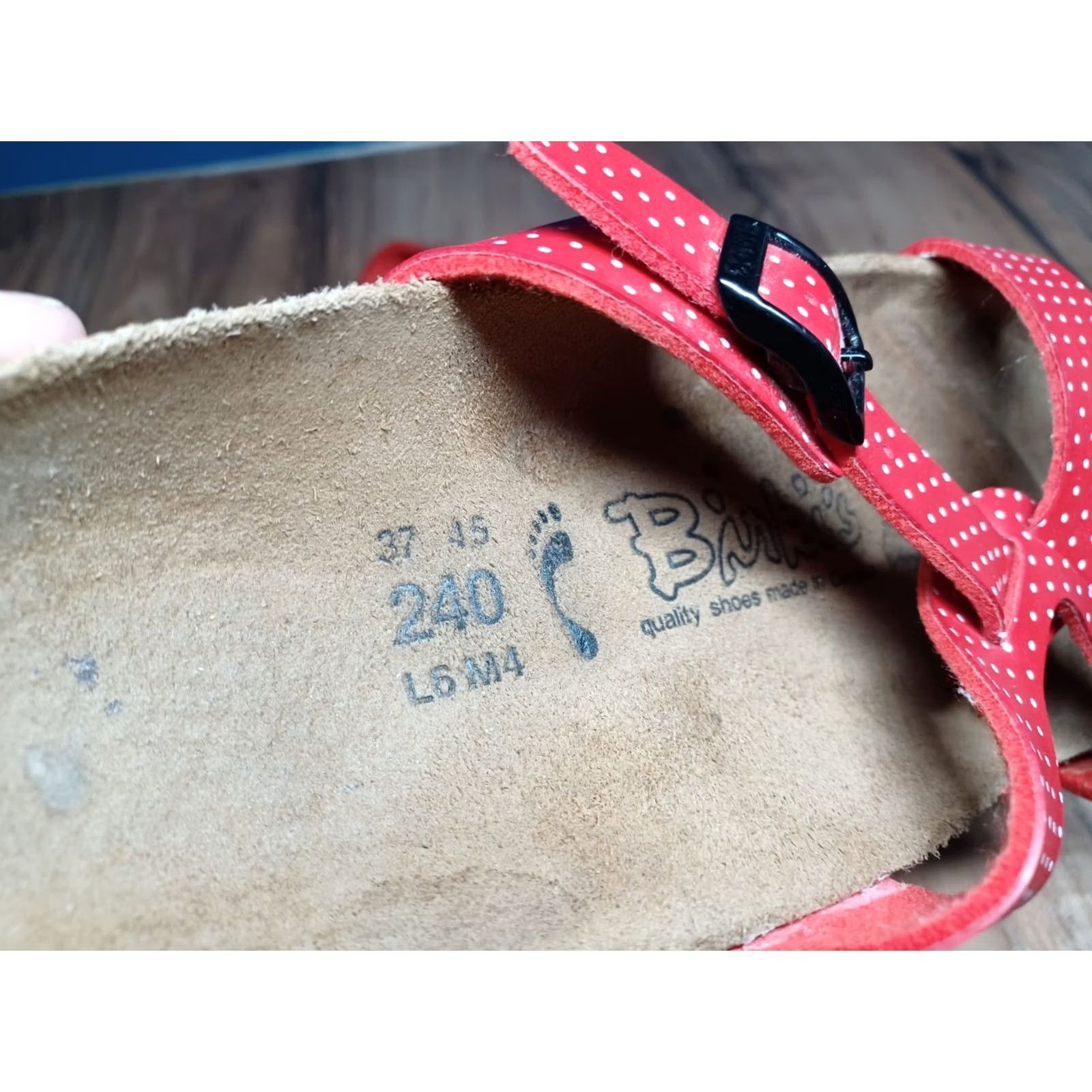 Birkenstock Birkenstock Sylt Red Polka Dot Sandals Womens US 6.5 EU 240 Size US 7 / IT 37 - 5 Thumbnail