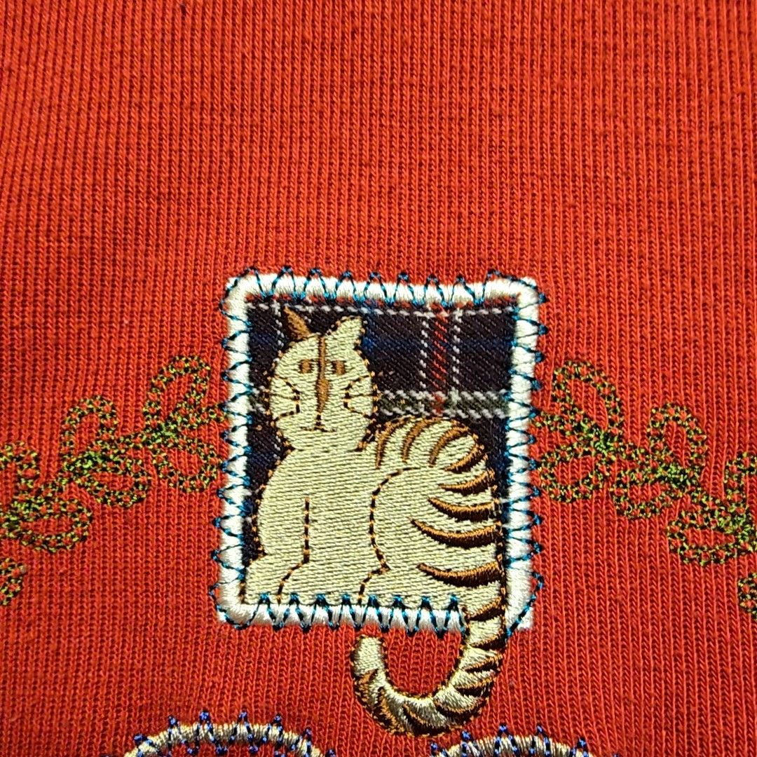 Vintage Vintage Alfred Dunner Sweater Cat Red Cat Graphic M 90s Size M / US 6-8 / IT 42-44 - 3 Thumbnail