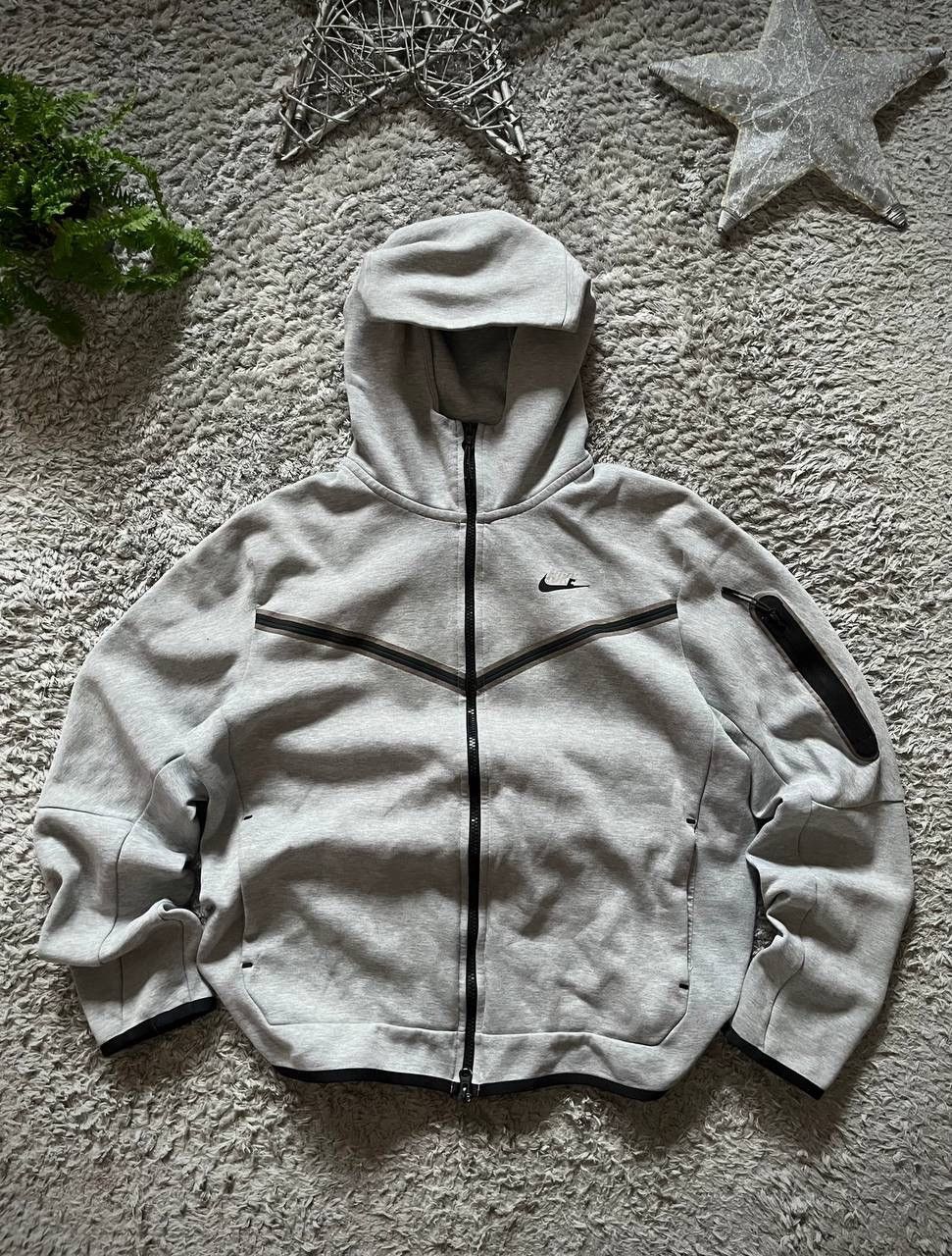 Nike × Vintage Nike Zip-Hoodie Tech-Fleece Streetwear Drill Logo Swoosh Size US M / EU 48-50 / 2 - 1 Thumbnail