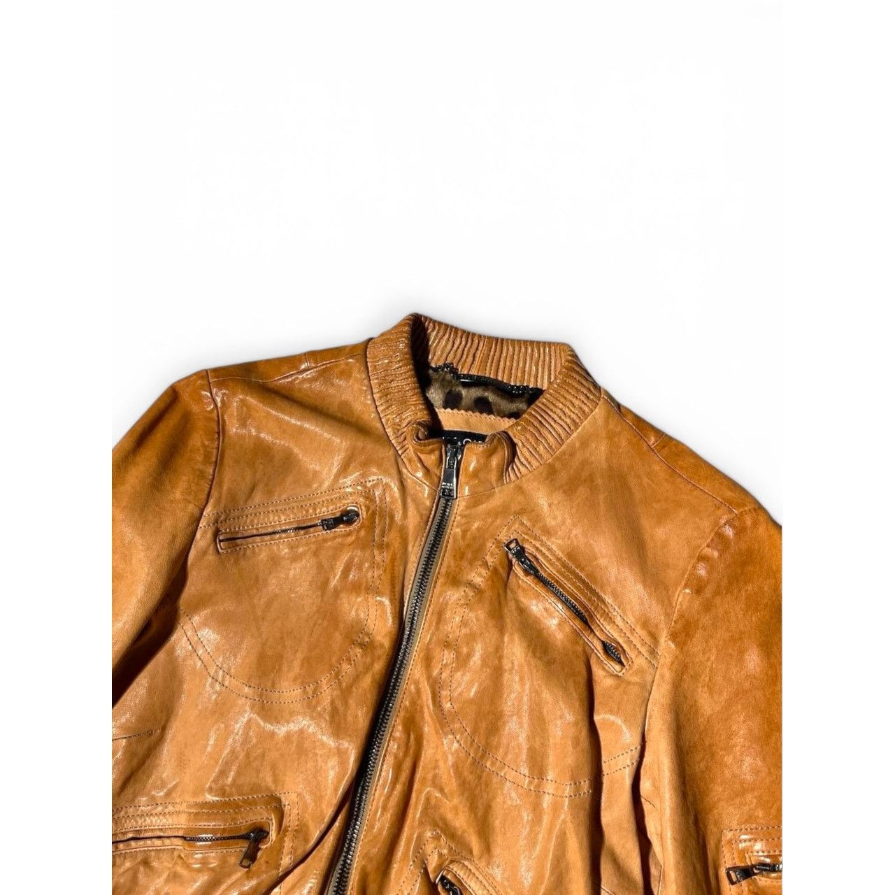 Dolce & Gabbana Dolce & Gabbana Leopard Lined Leather Bomber Jacket Size M / US 6-8 / IT 42-44 - 10 Thumbnail