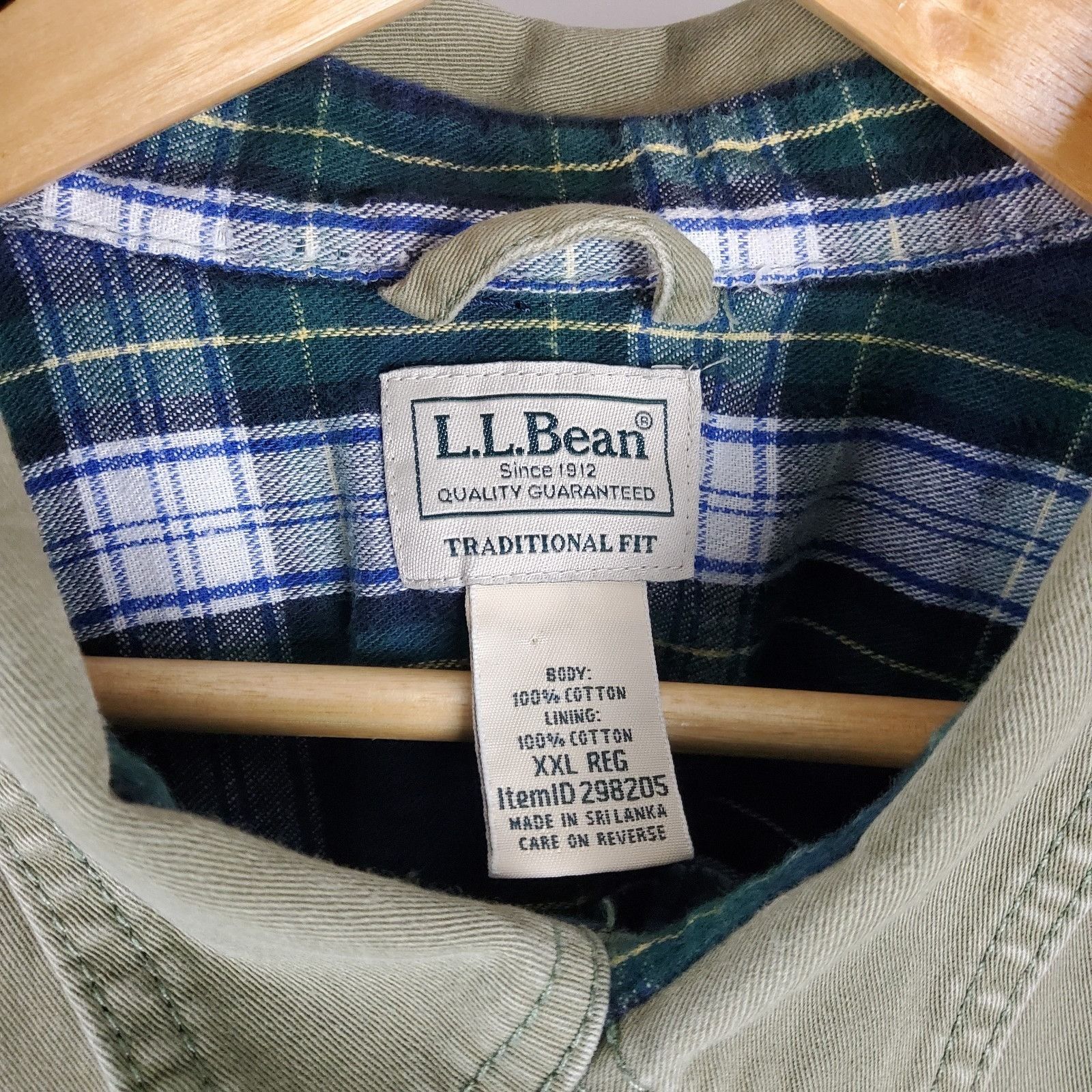 L.L. Bean L.L. Bean Shacket 2XL Green Flannel Lined Shirt Size US XXL / EU 58 / 5 - 3 Thumbnail