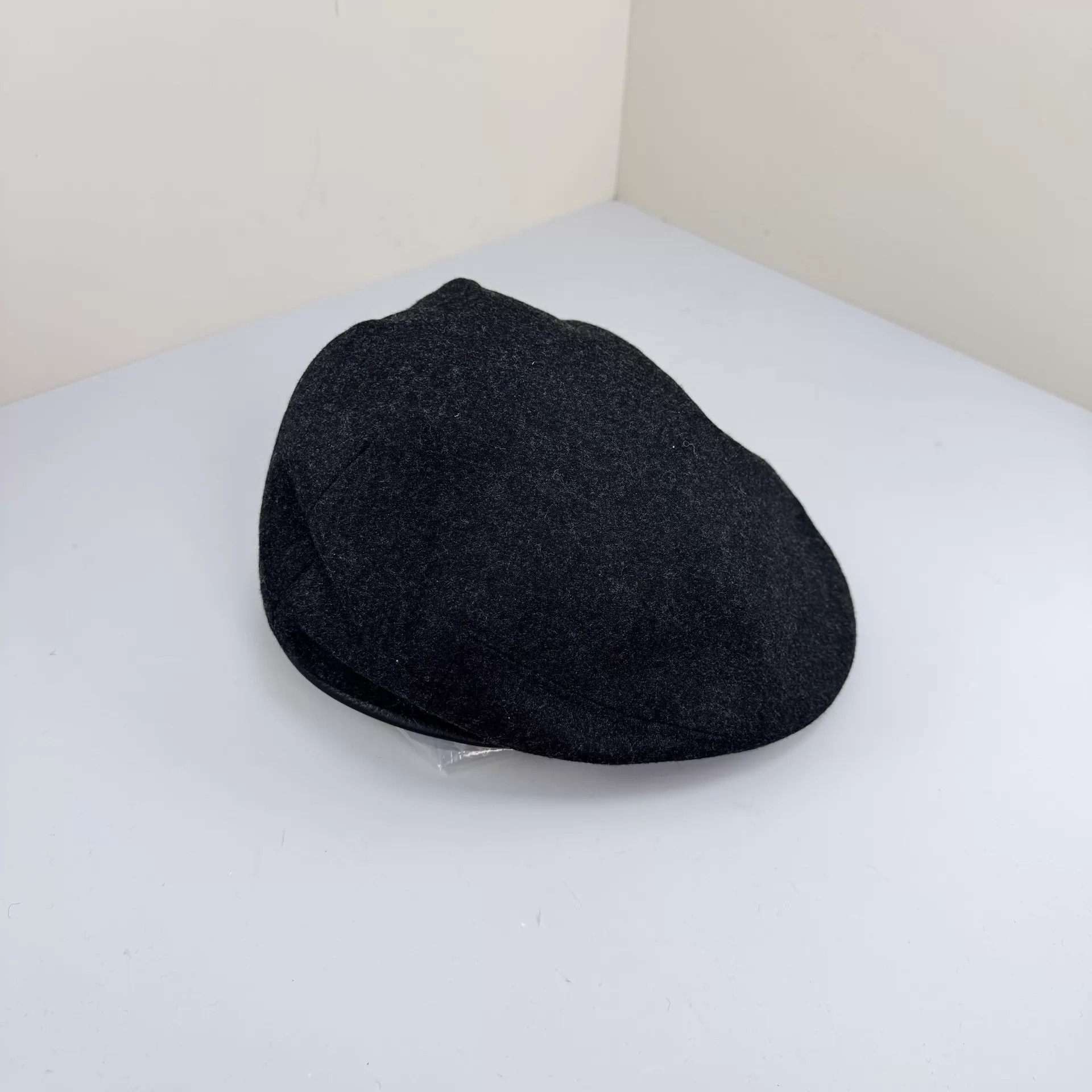 Hermes Hermes Black & Gray Wool Beret 58cm 98 New Size ONE SIZE - 5 Thumbnail