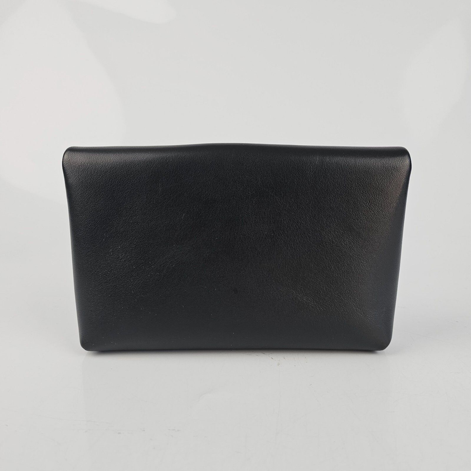 Saint Laurent Paris SAINT LAURENT Cassandre Small Black Leather Envelope Pouch B Size ONE SIZE - 6 Thumbnail