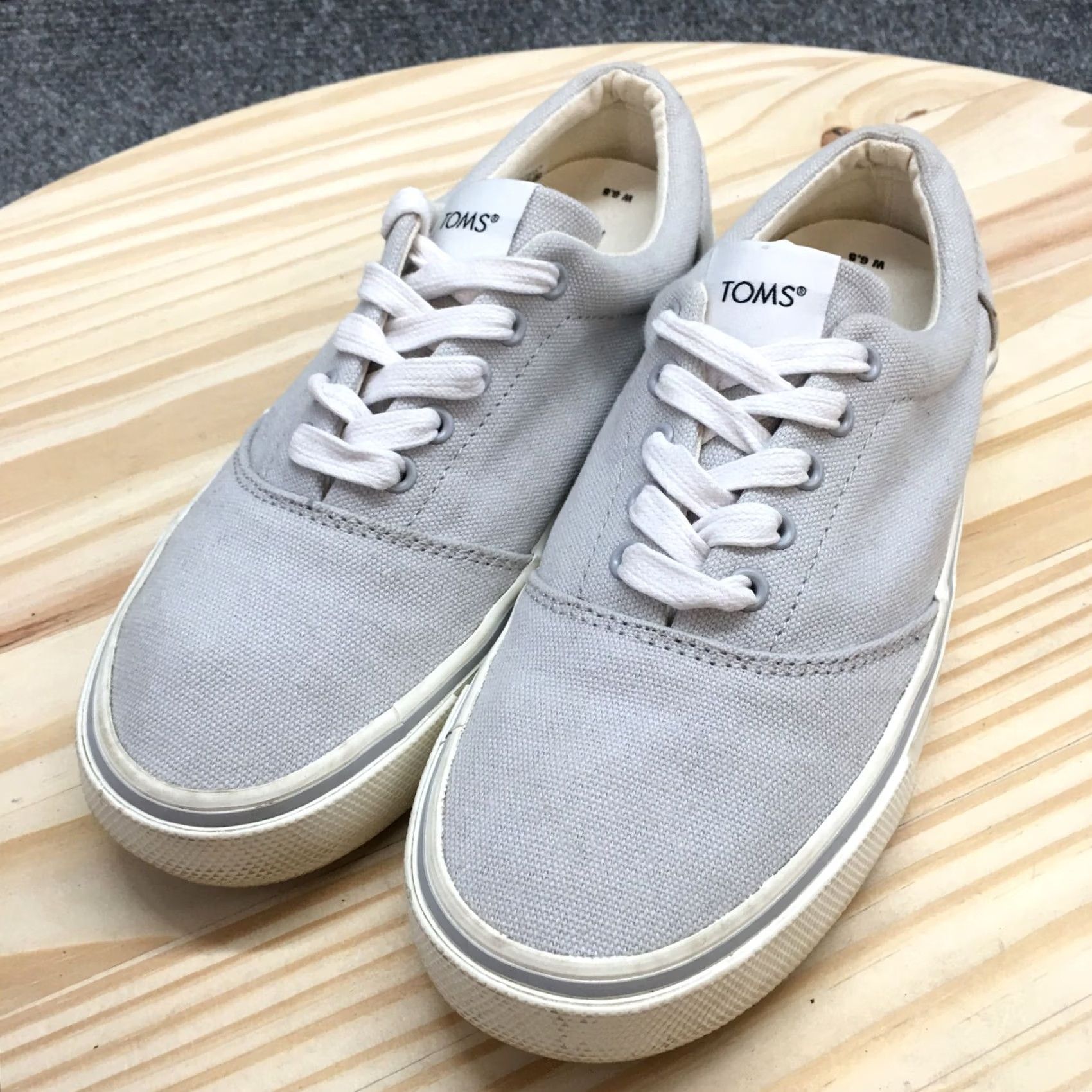 Toms TOMS Shoes Womens 6.5 Fenix Casual Low Top Sneakers Gray Fabric Lace Up Size M / US 6-8 / IT 42-44 - 5 Thumbnail
