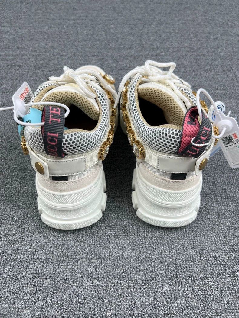 Gucci gucci embellished sneaker with crystals-2507 Size US 5.5 / EU 38 - 4 Thumbnail